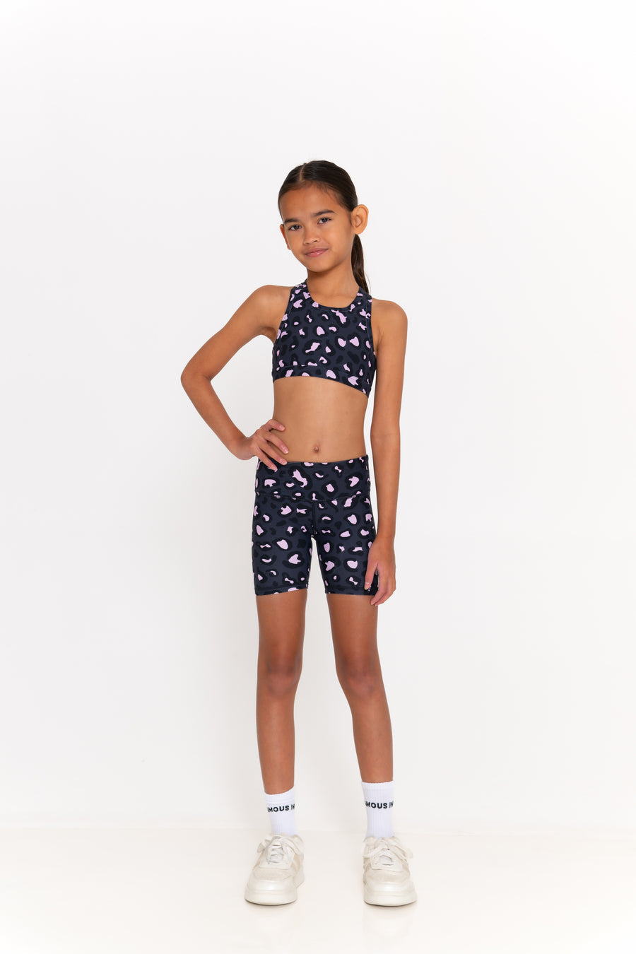 Mini Sally Bike Shorts - Mellow Leopard