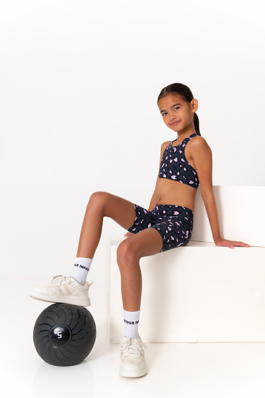 Mini Sally Bike Shorts - Mellow Leopard
