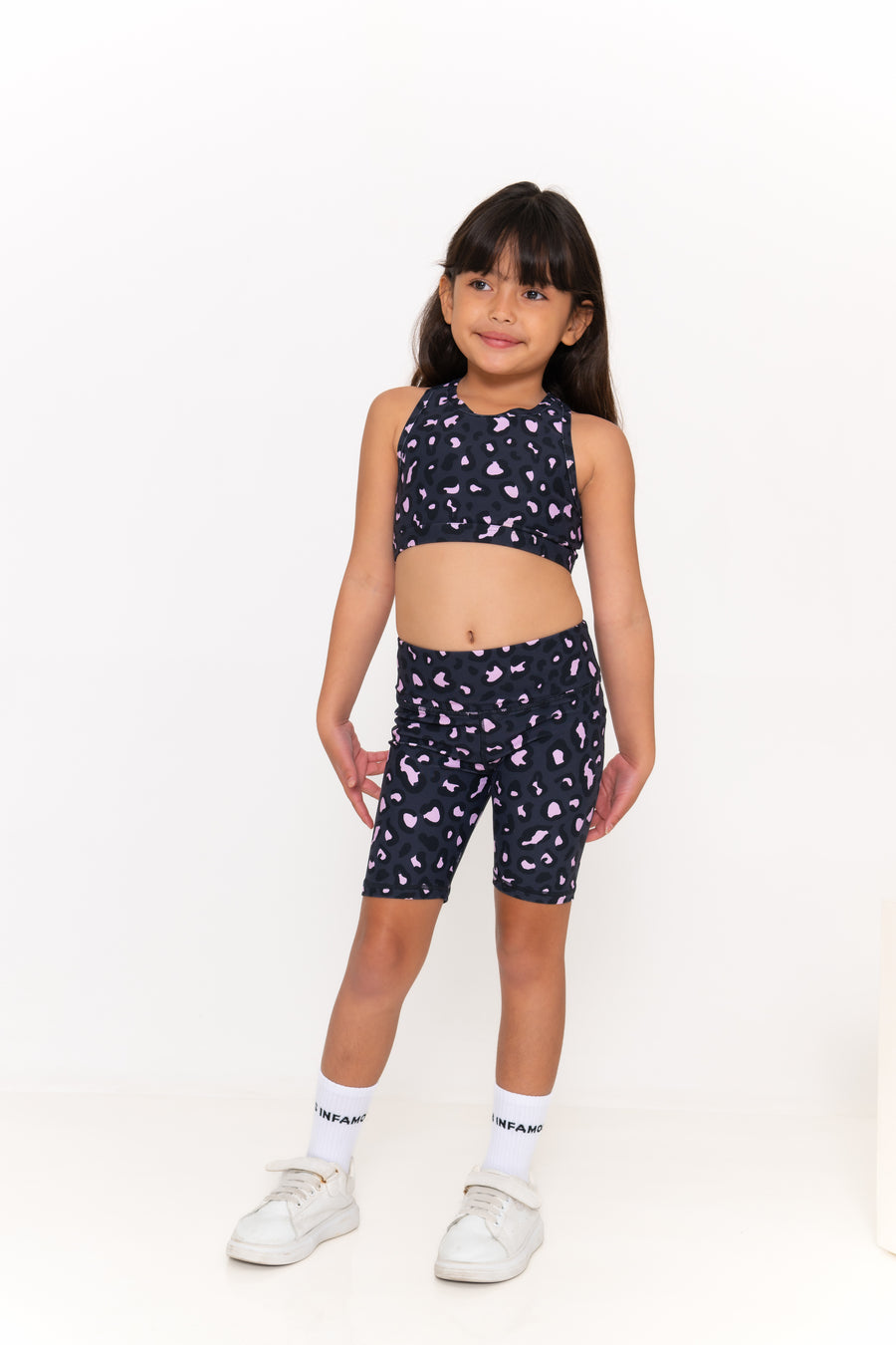 Mini Sally Bike Shorts - Mellow Leopard