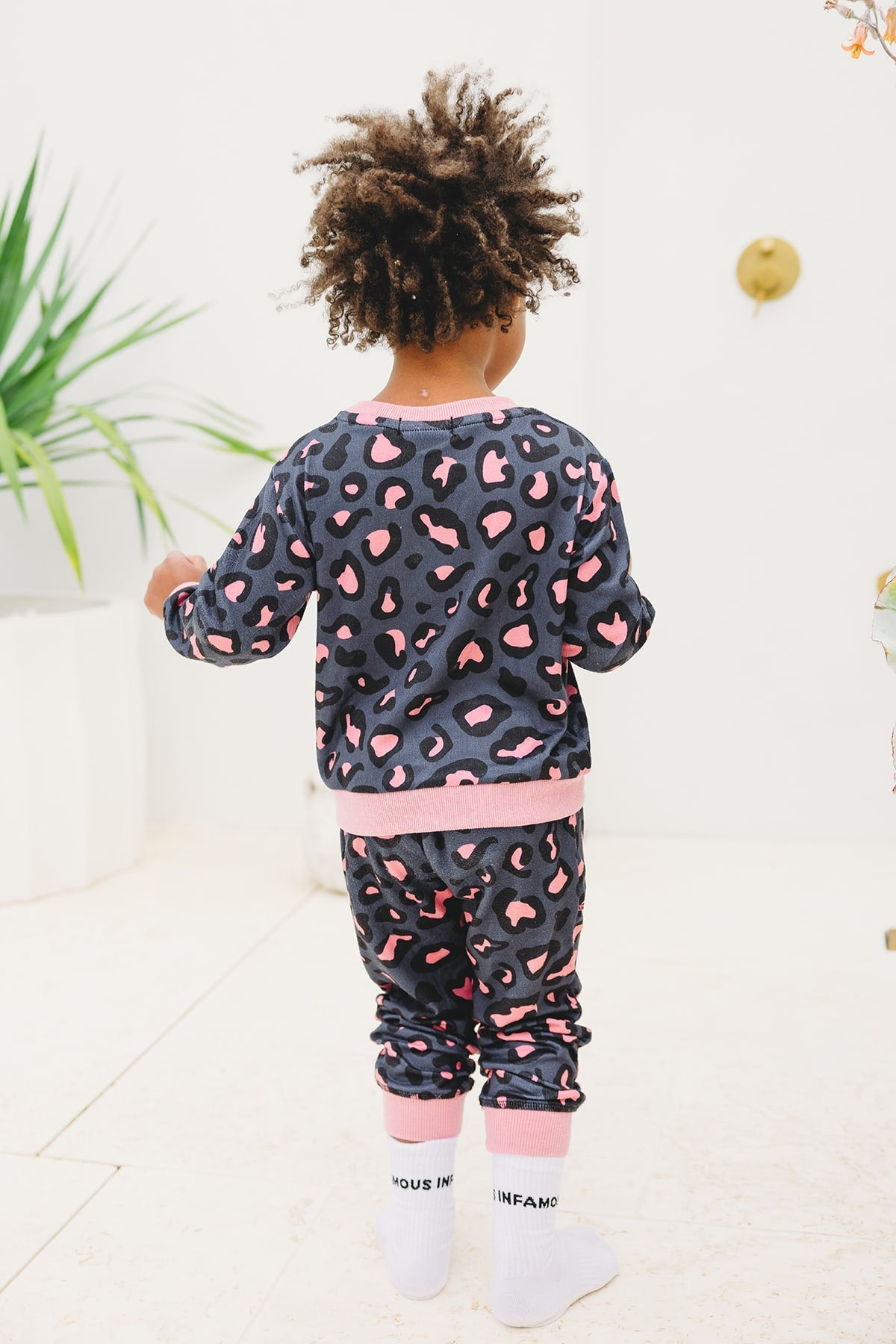 Infamous Swim Mini Bessie PJ Set - Stone Leopard