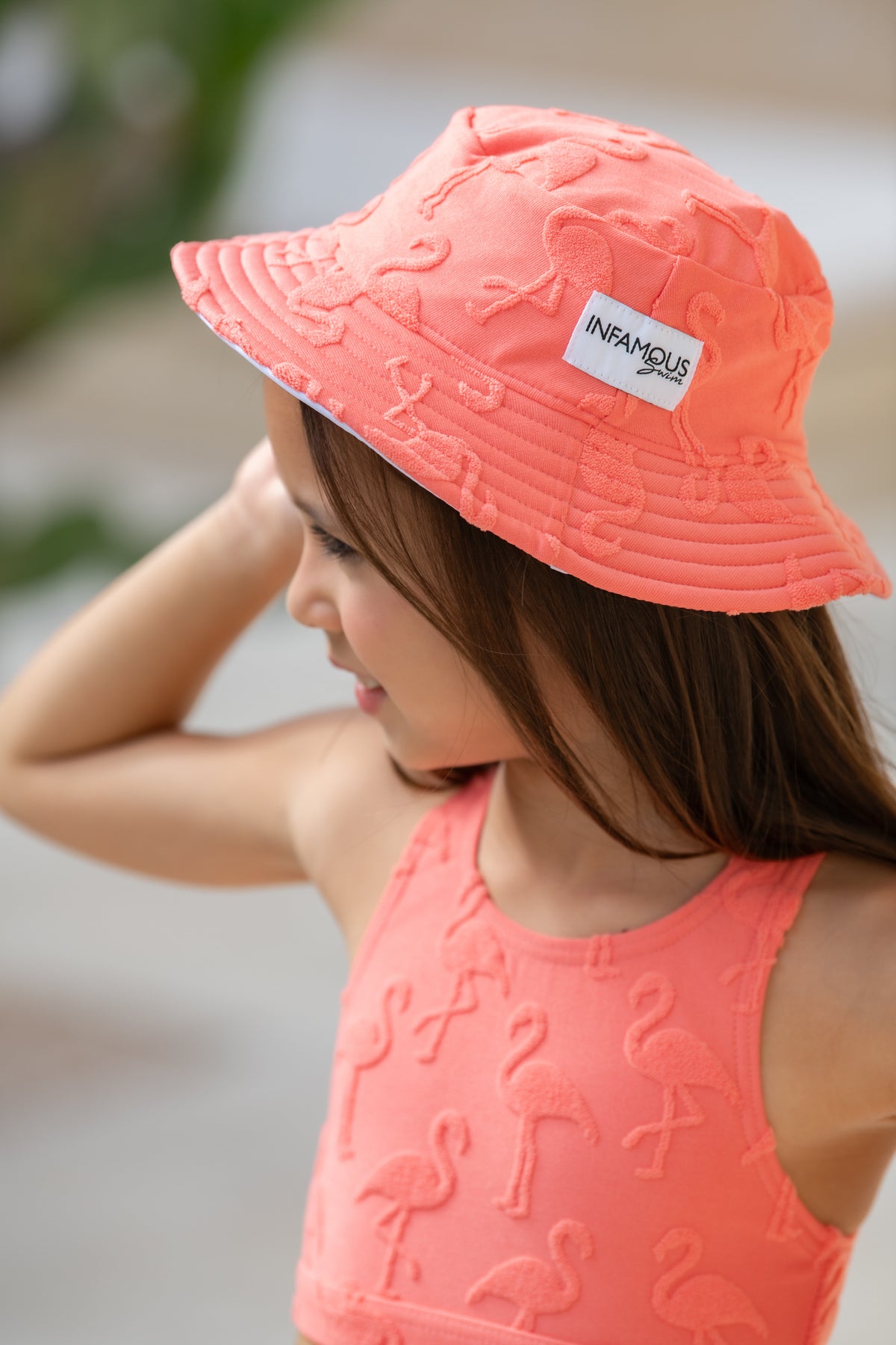 Daisy Swim Hat - Flamingo Fiesta