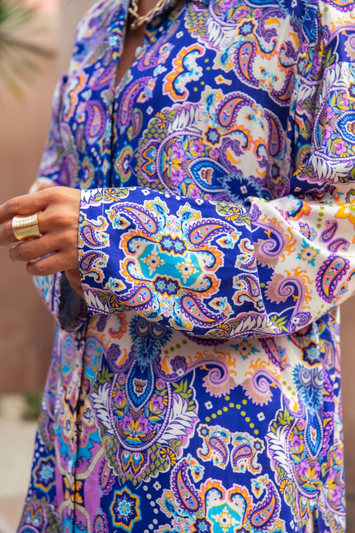 Kelly Shirt - Peacock Swirls