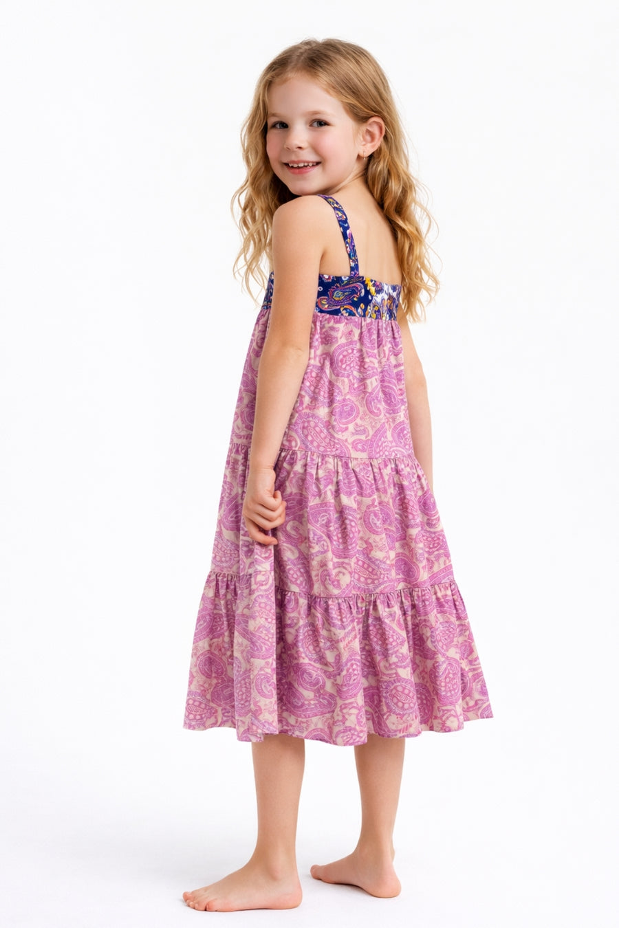 Mini Ella Dress - Peacock Swirls