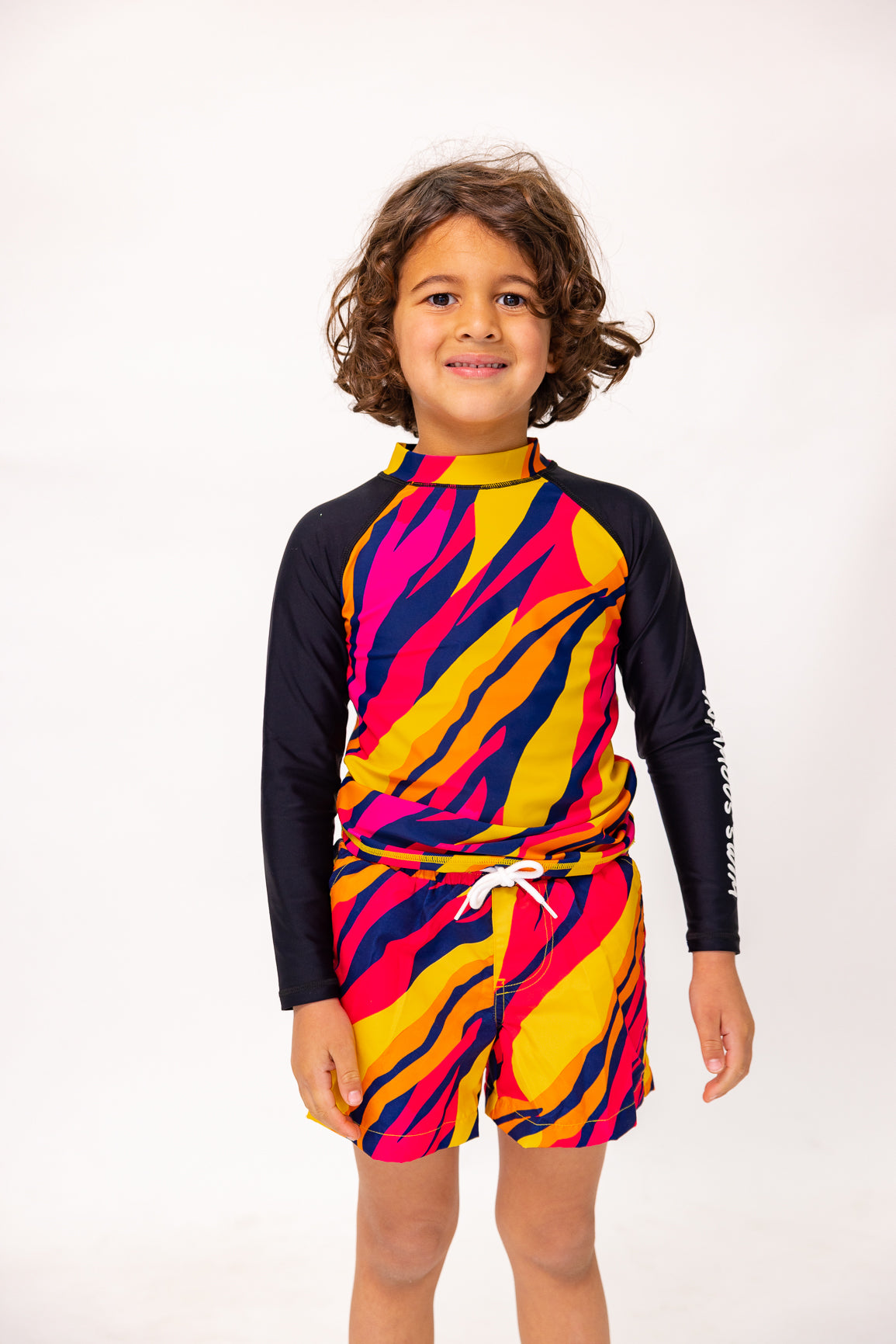 Mini Billy Rashie Top Final Sale  - Sunset Stripe