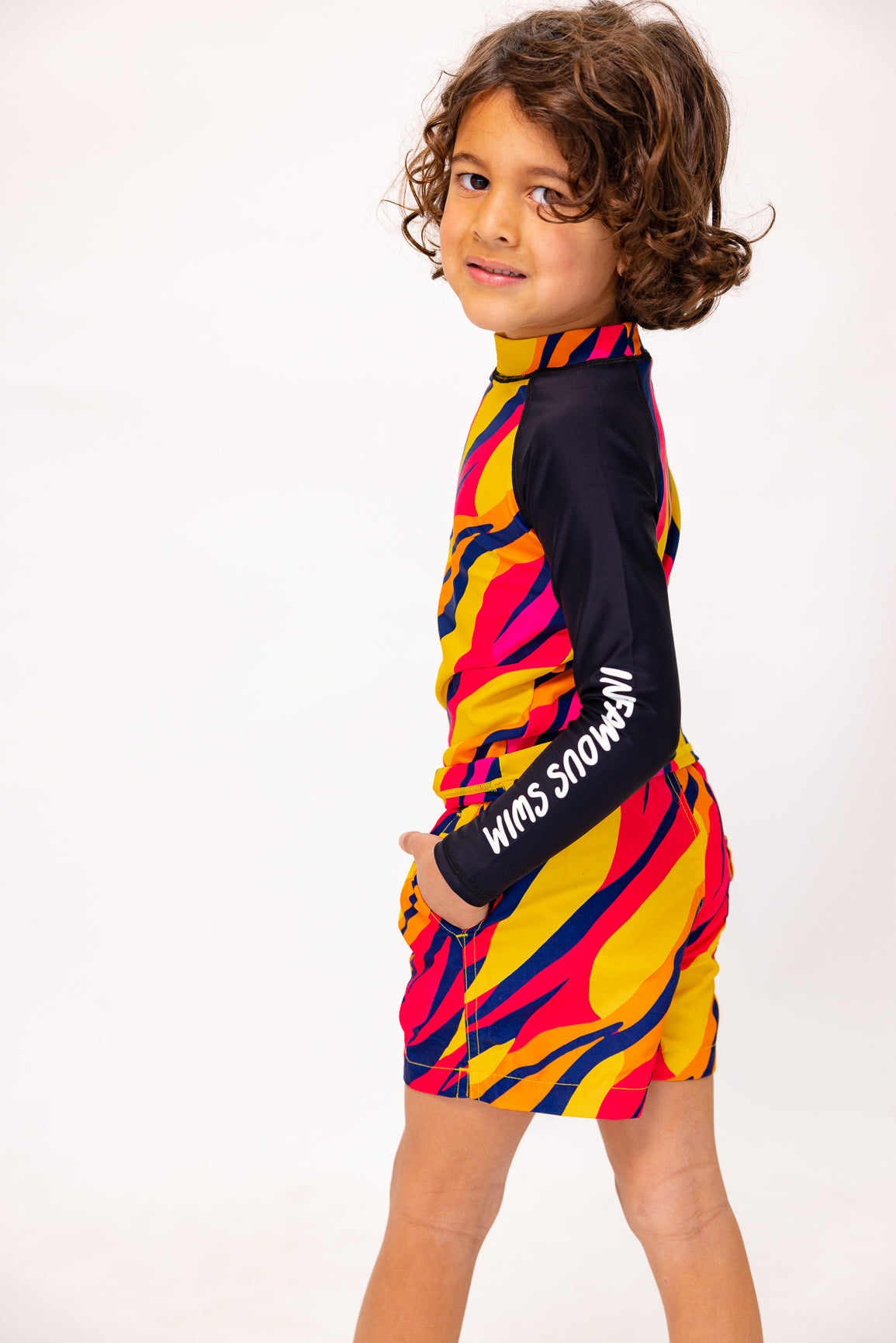 Mini Billy Rashie Top Final Sale  - Sunset Stripe