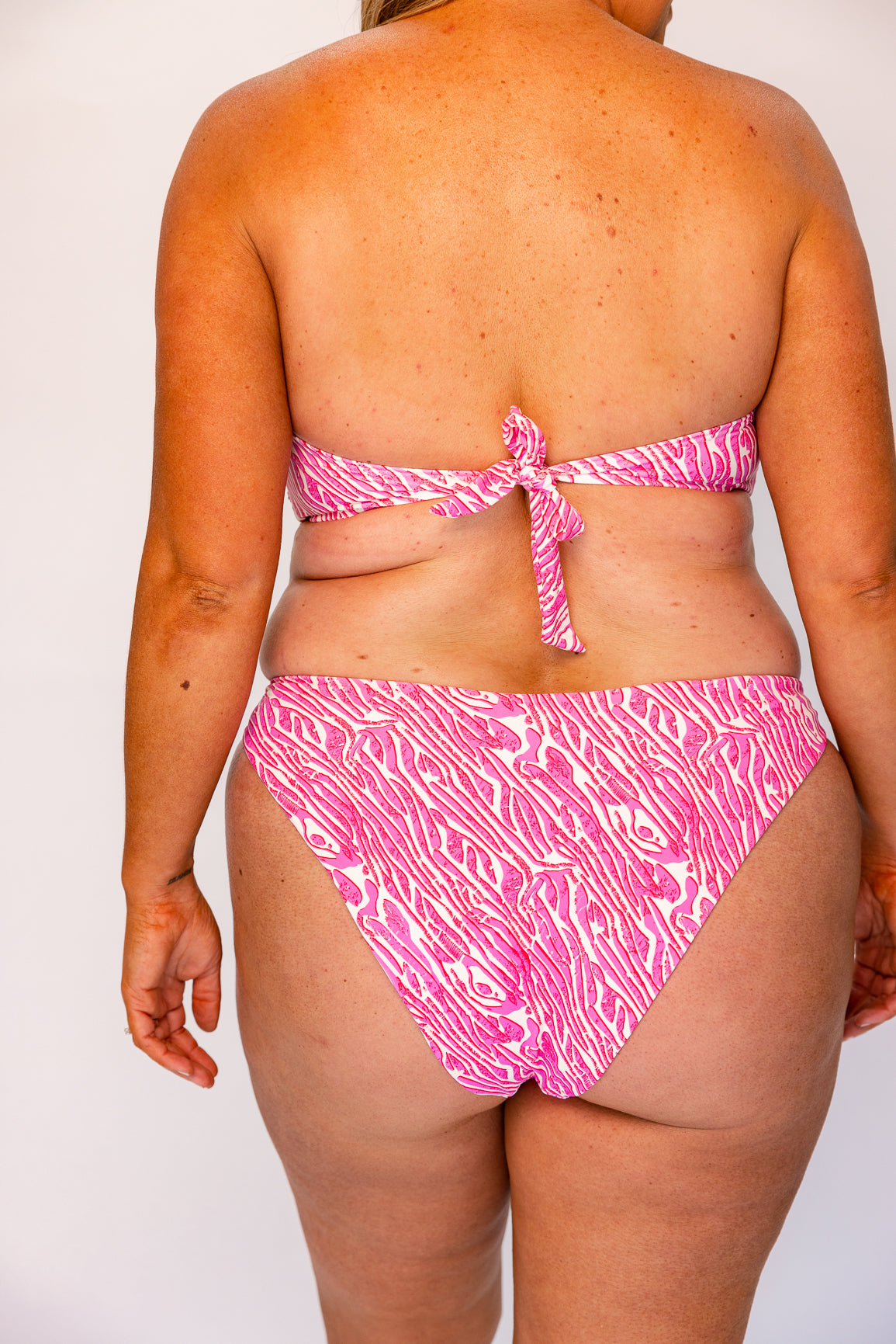 Cute Pink Bikini Bottom, Seamless Double Lined High Waist Swim Bottoms,  Swimwear for Teens, Animal Print Bathing Suit Zoey Bottom 