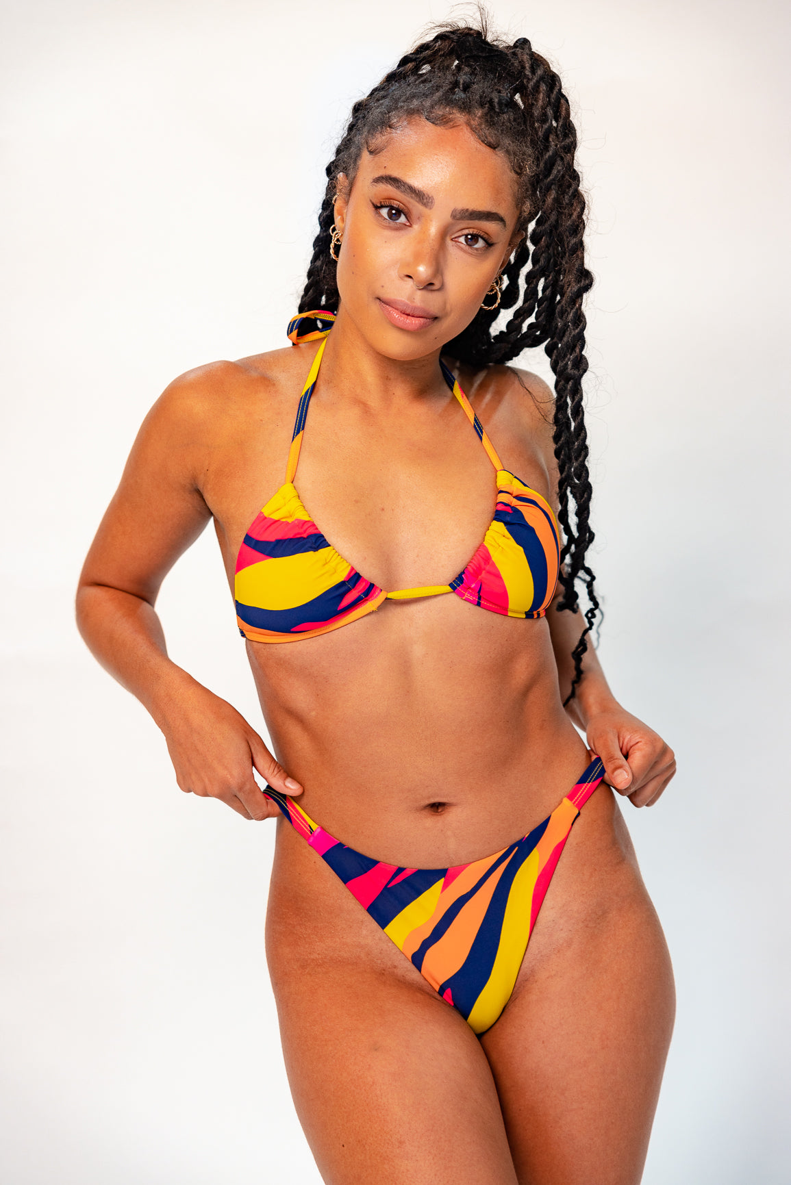 Stella Bikini Bottom Final Sale - Sunset Stripe