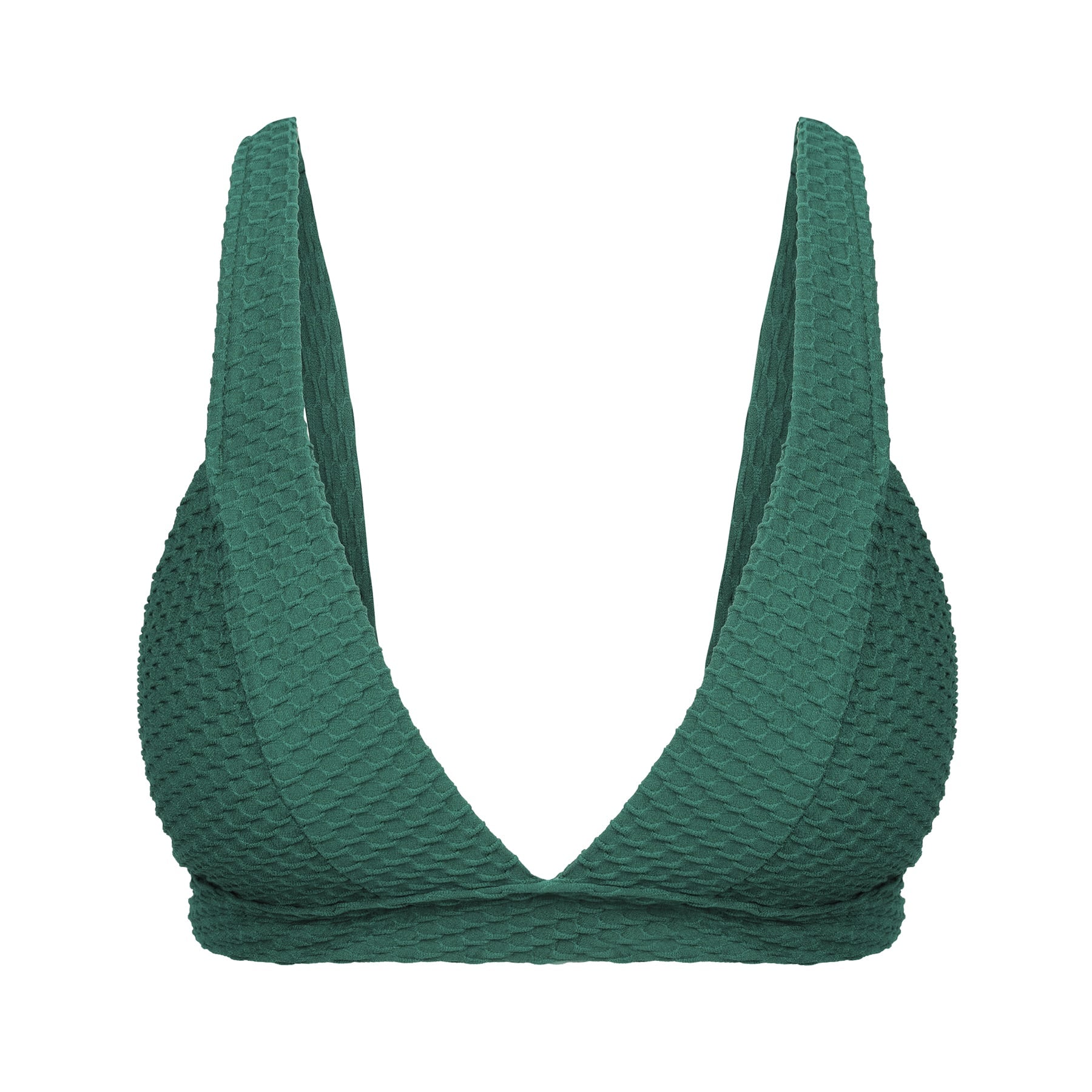 Lola Triangle Top - Emerald Waffle