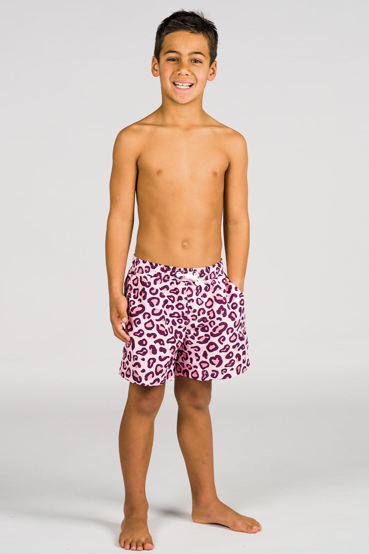 Mini Hank Board Shorts Final Sale - Blush Leopard