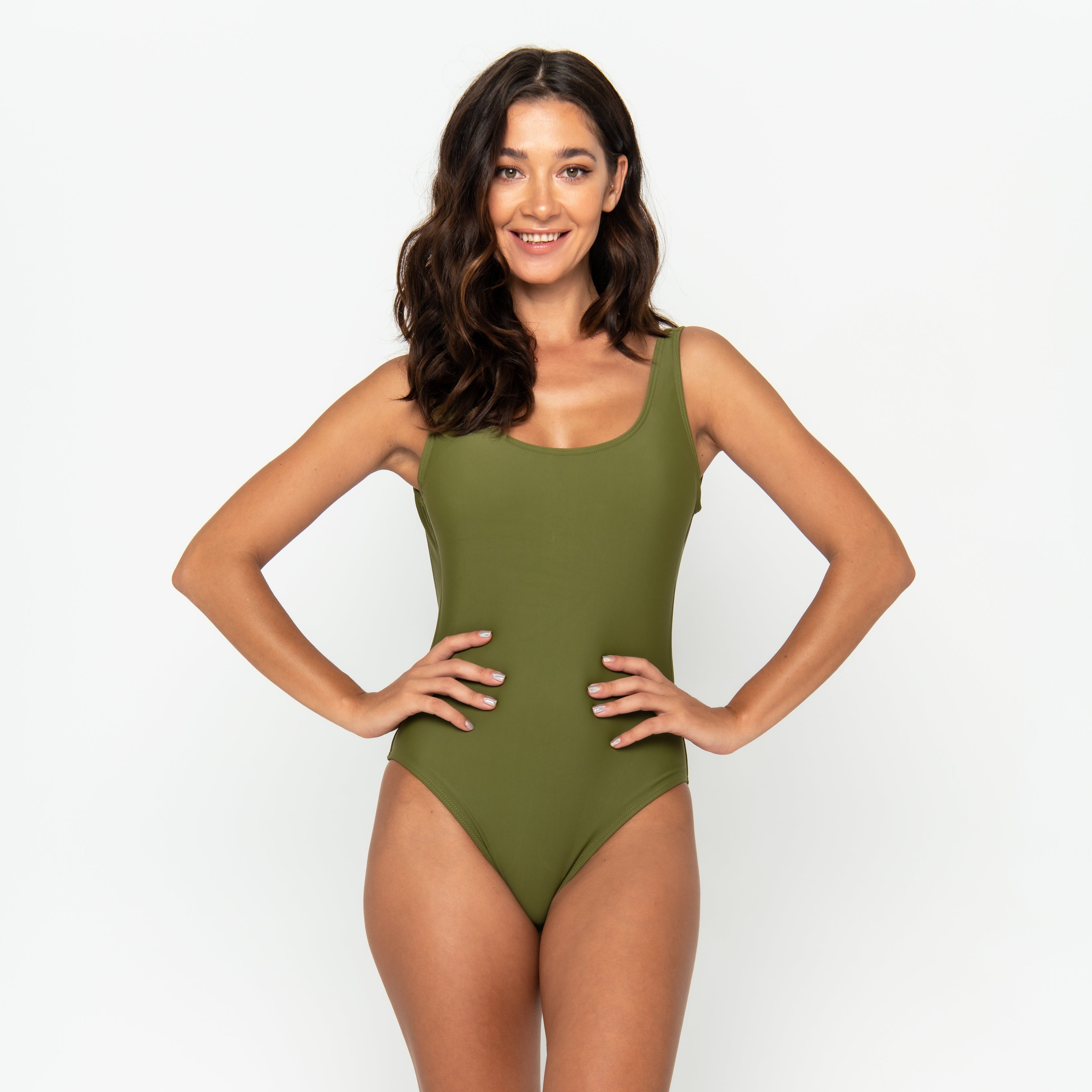 Candice One Piece Final Sale  - Olive Martini