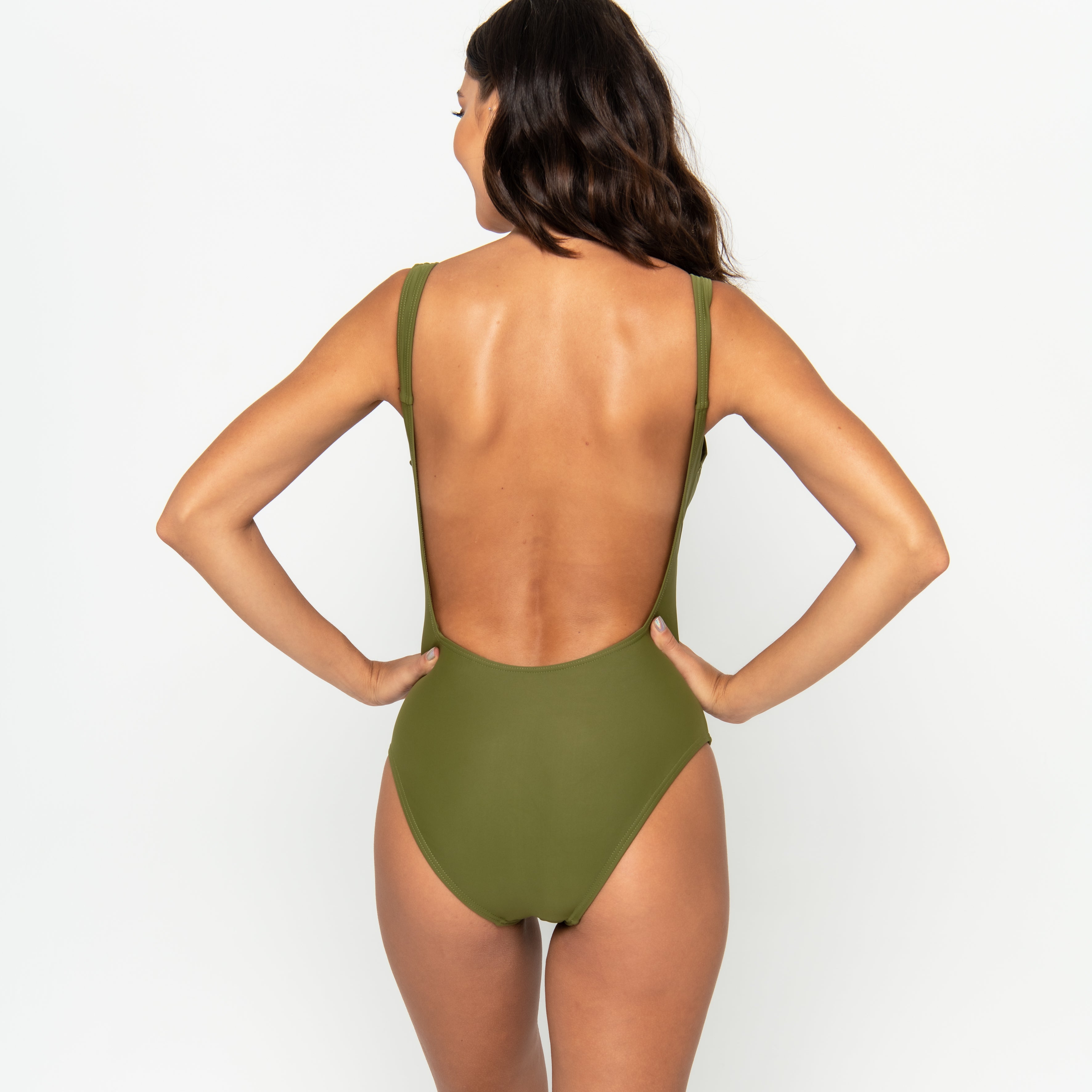 Candice One Piece Final Sale  - Olive Martini