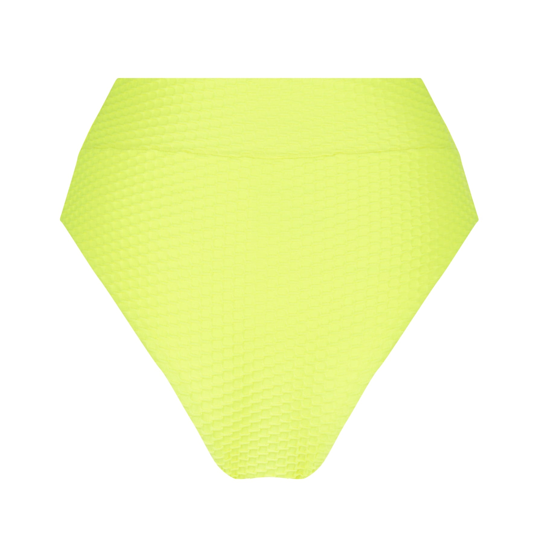 Ginger Bikini Bottom - Fluro Yellow Waffle