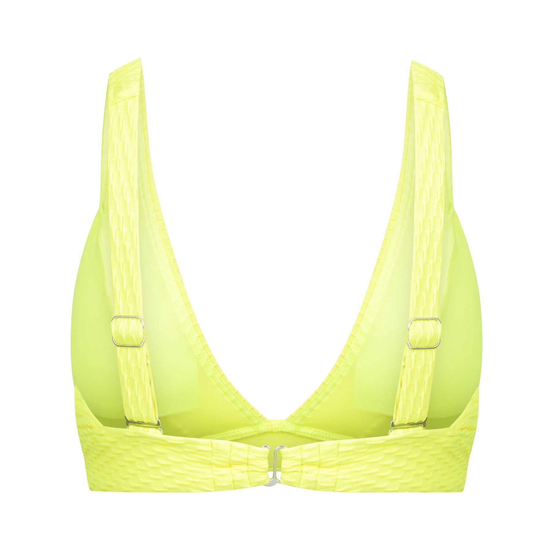 Lola Triangle Top Final Sale - Fluro Yellow Waffle