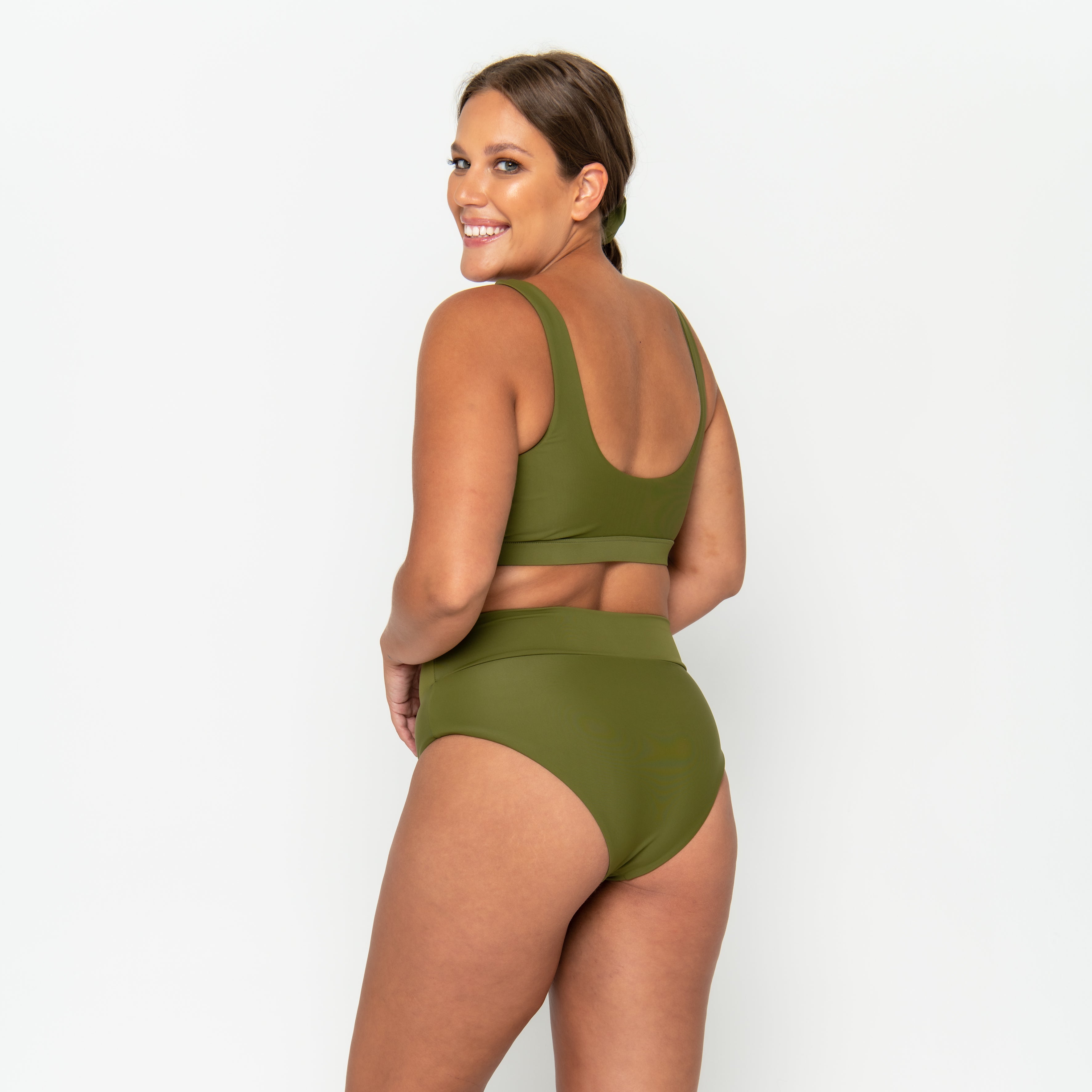 Gia Bikini Top Final Sale - Olive Martini