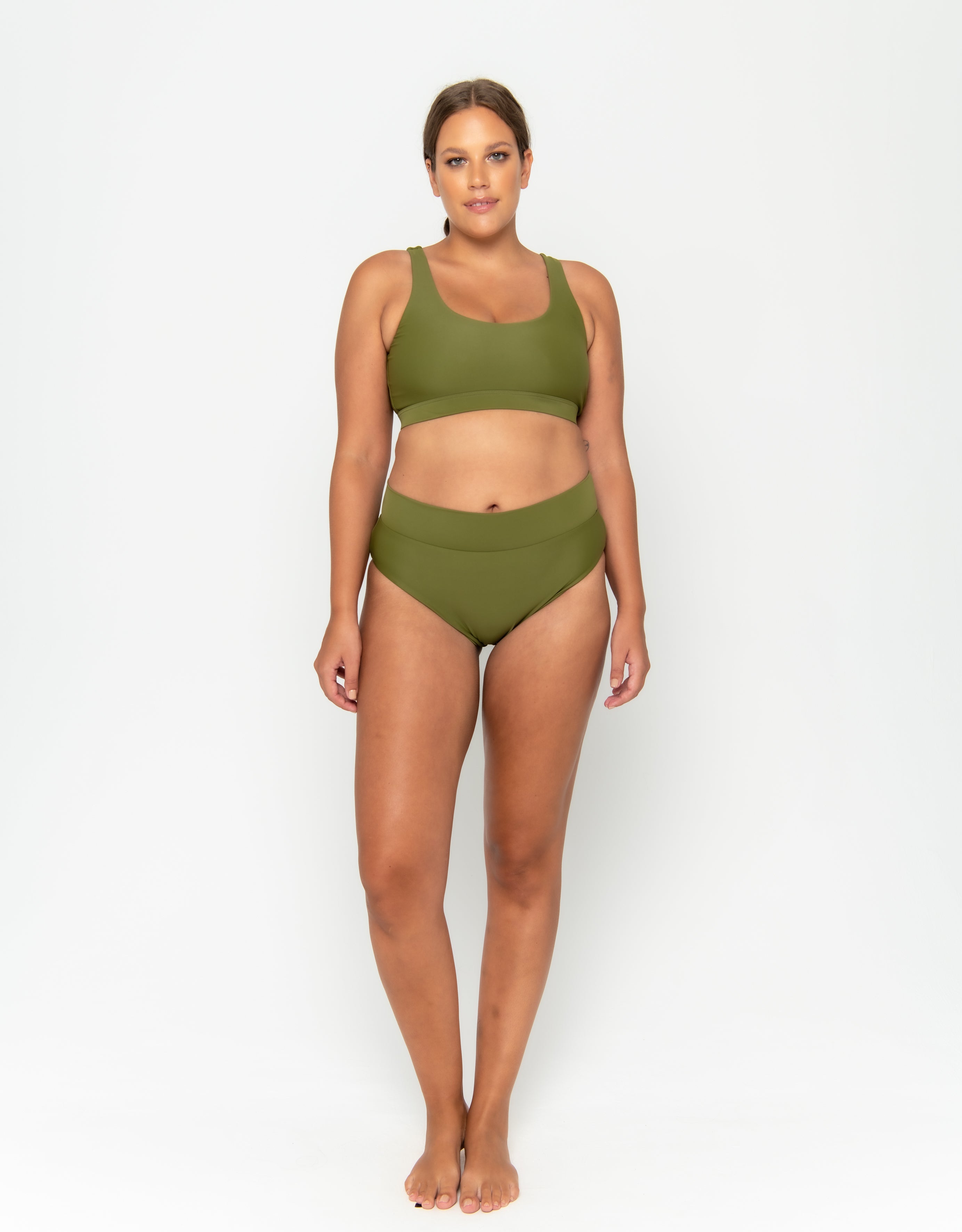 Gia Bikini Top Final Sale - Olive Martini