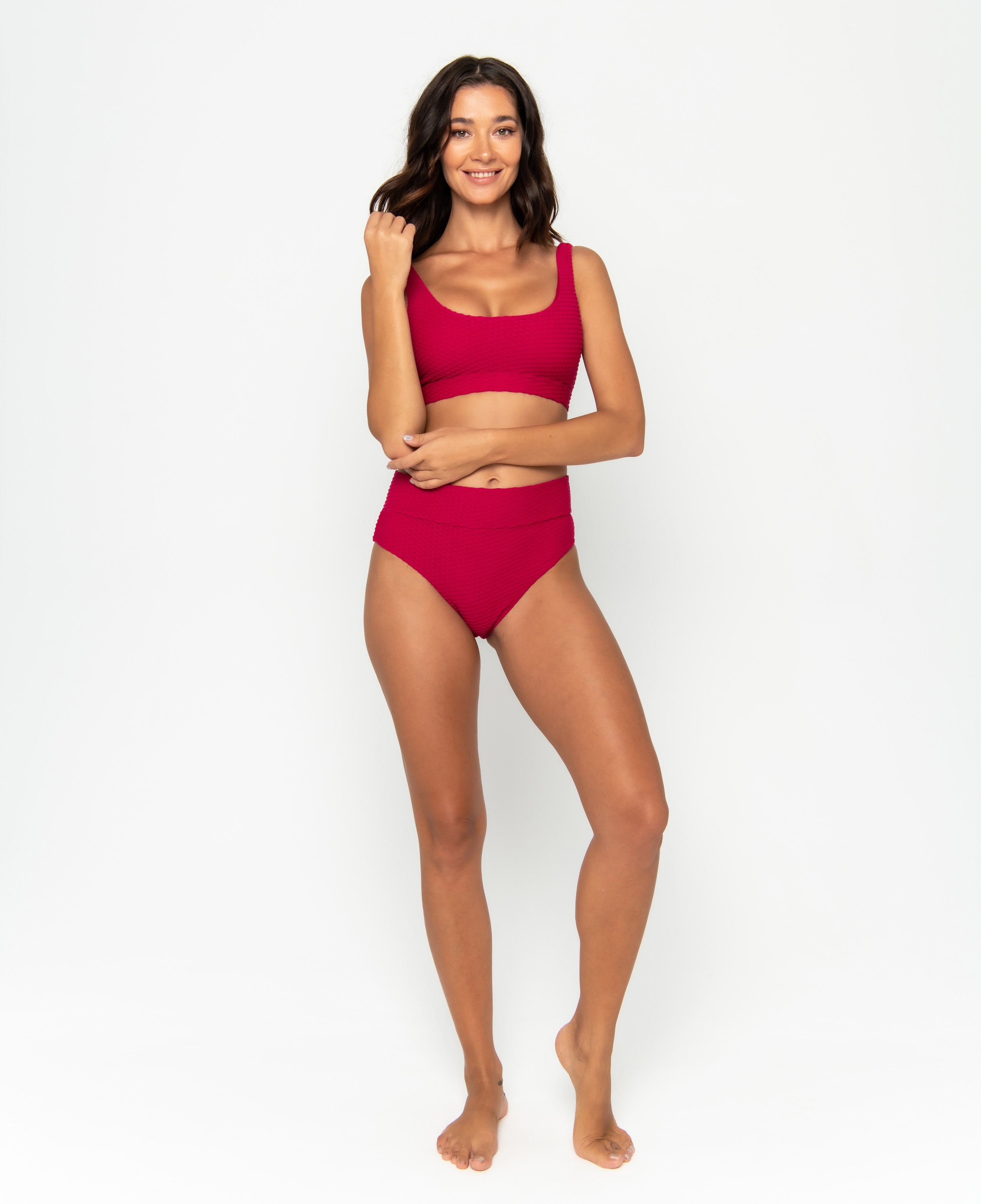 Gia Bikini Top Final Sale - Ruby Waffle