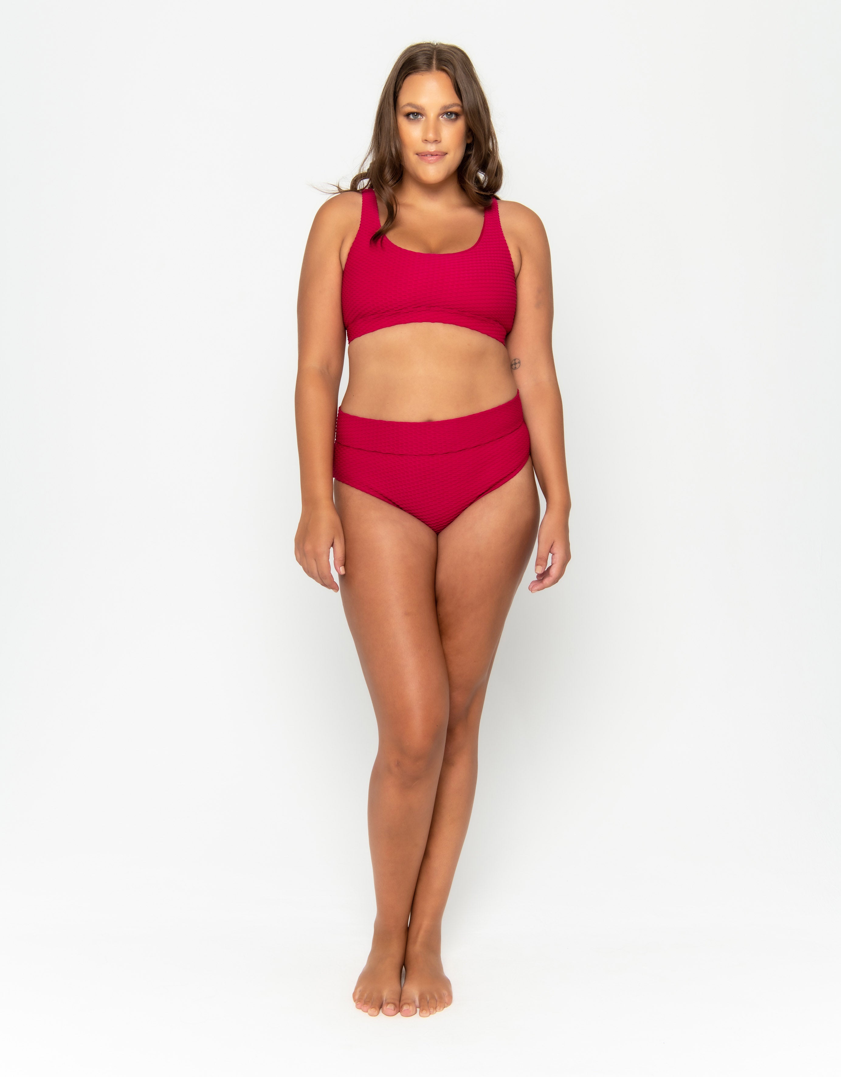 Ginger Bikini Bottom Final Sale - Ruby Waffle