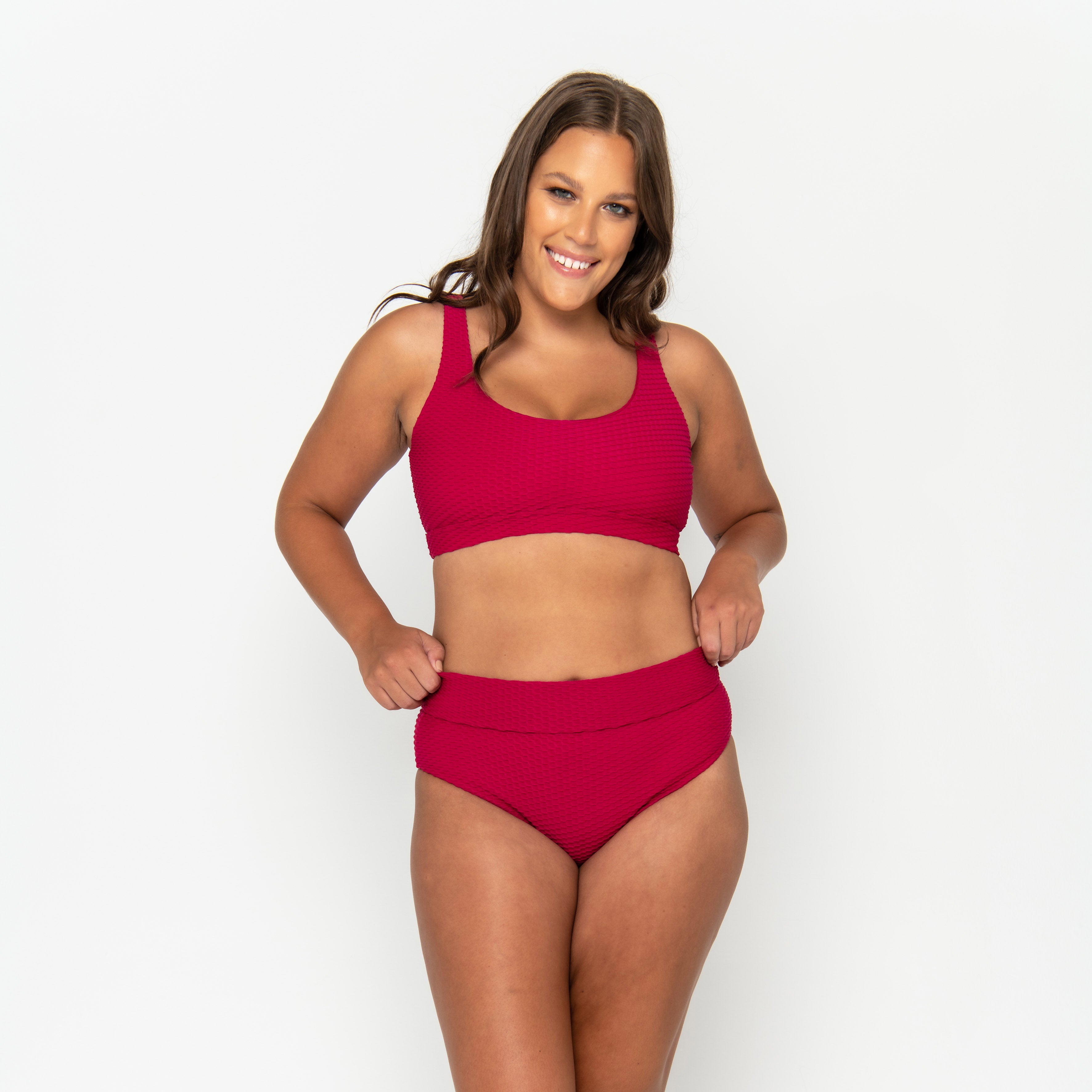 Gia Bikini Top Final Sale - Ruby Waffle