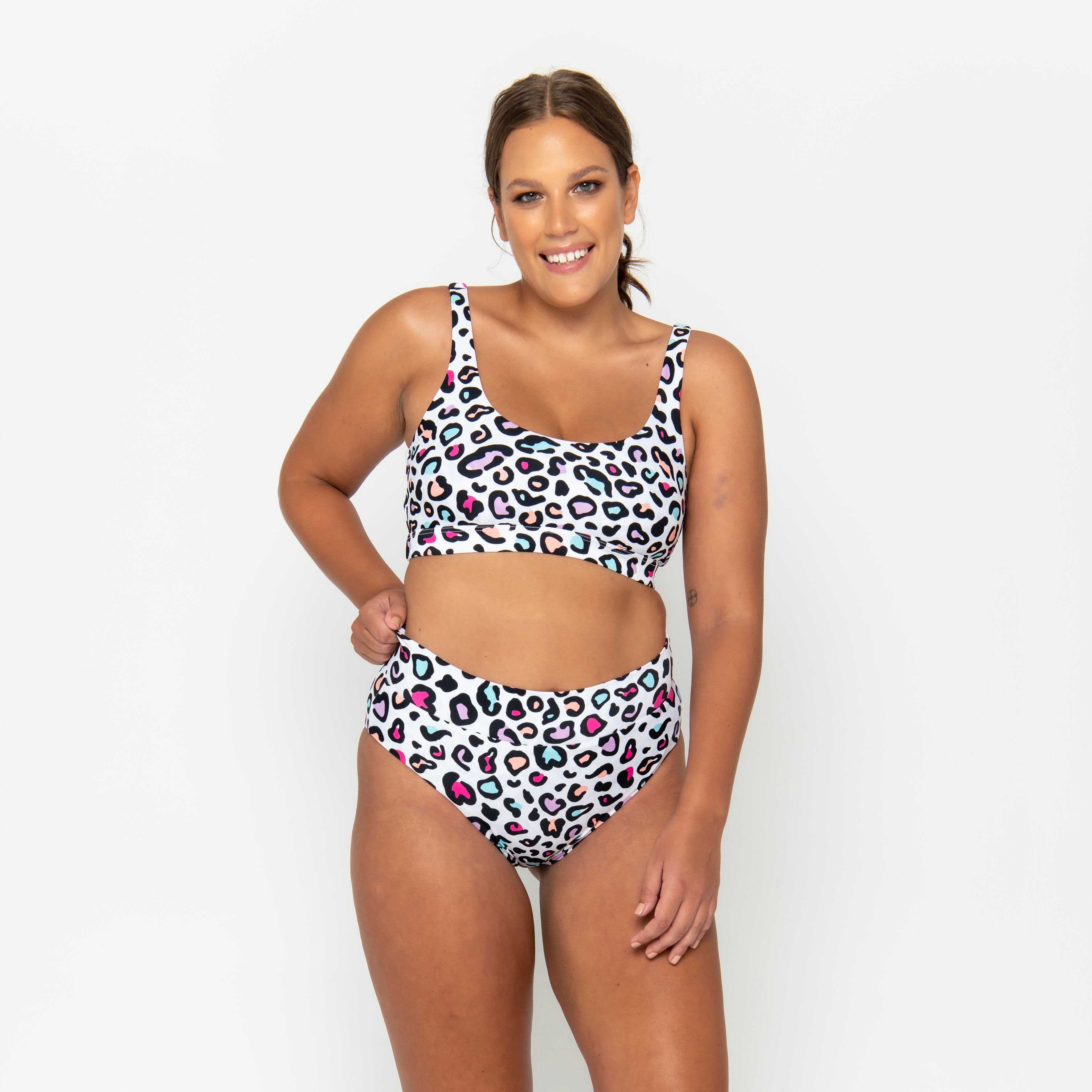 Ginger Bikini Bottom Final Sale - Candy Leopard