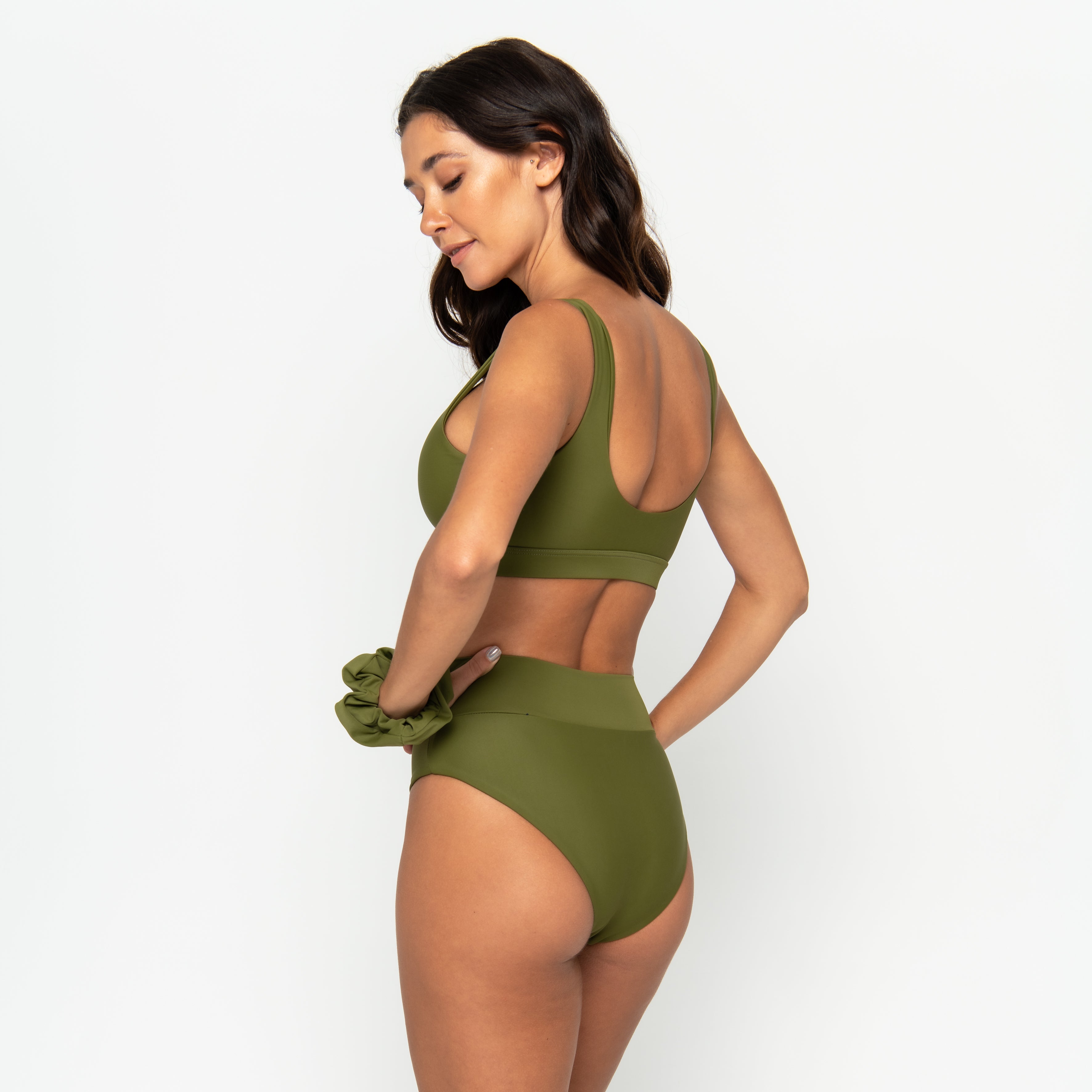 Ginger Bikini Bottom Final Sale - Olive Martini