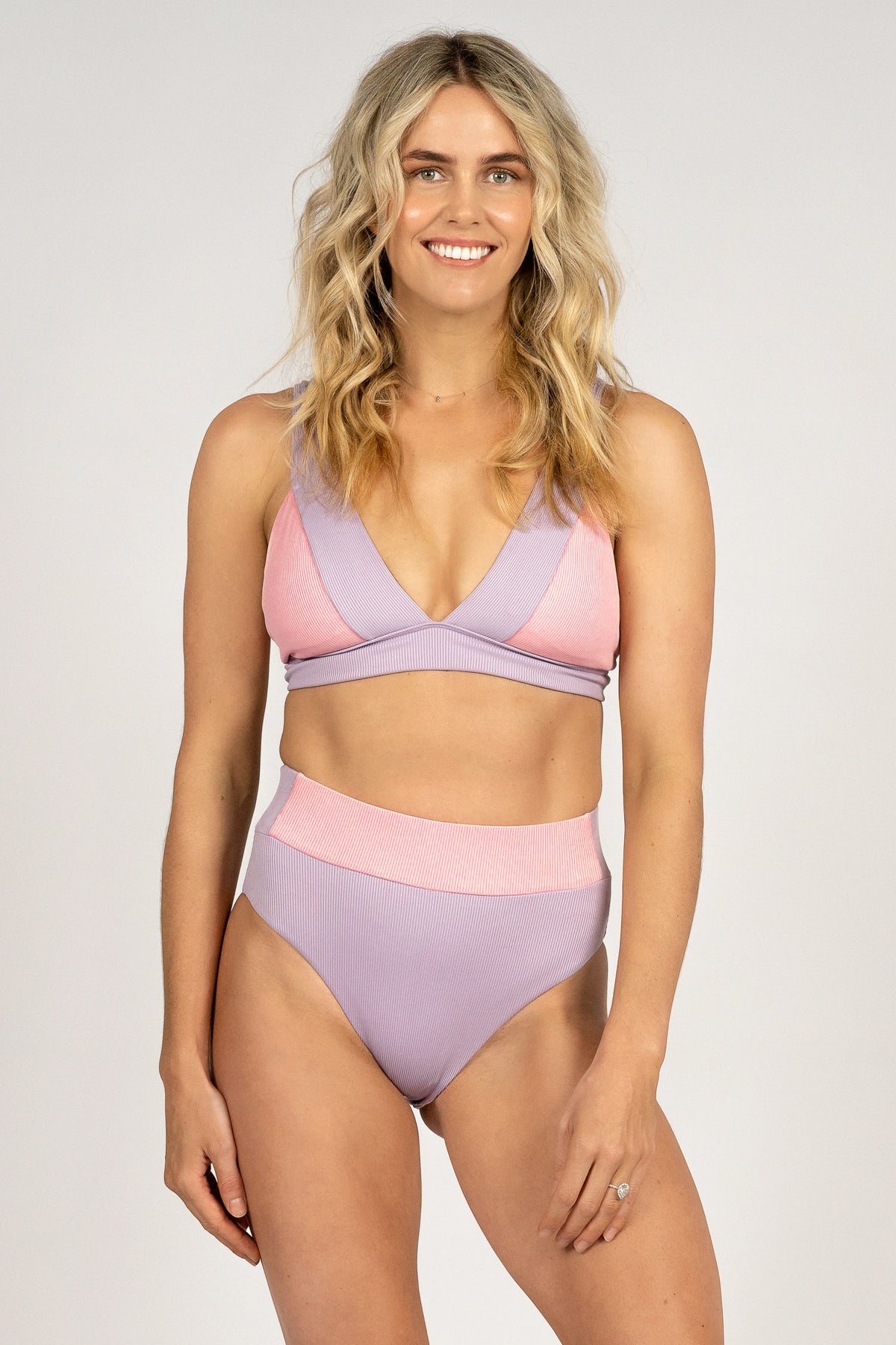 Gymshark Strappy Back Swimsuit - Light Pink Print