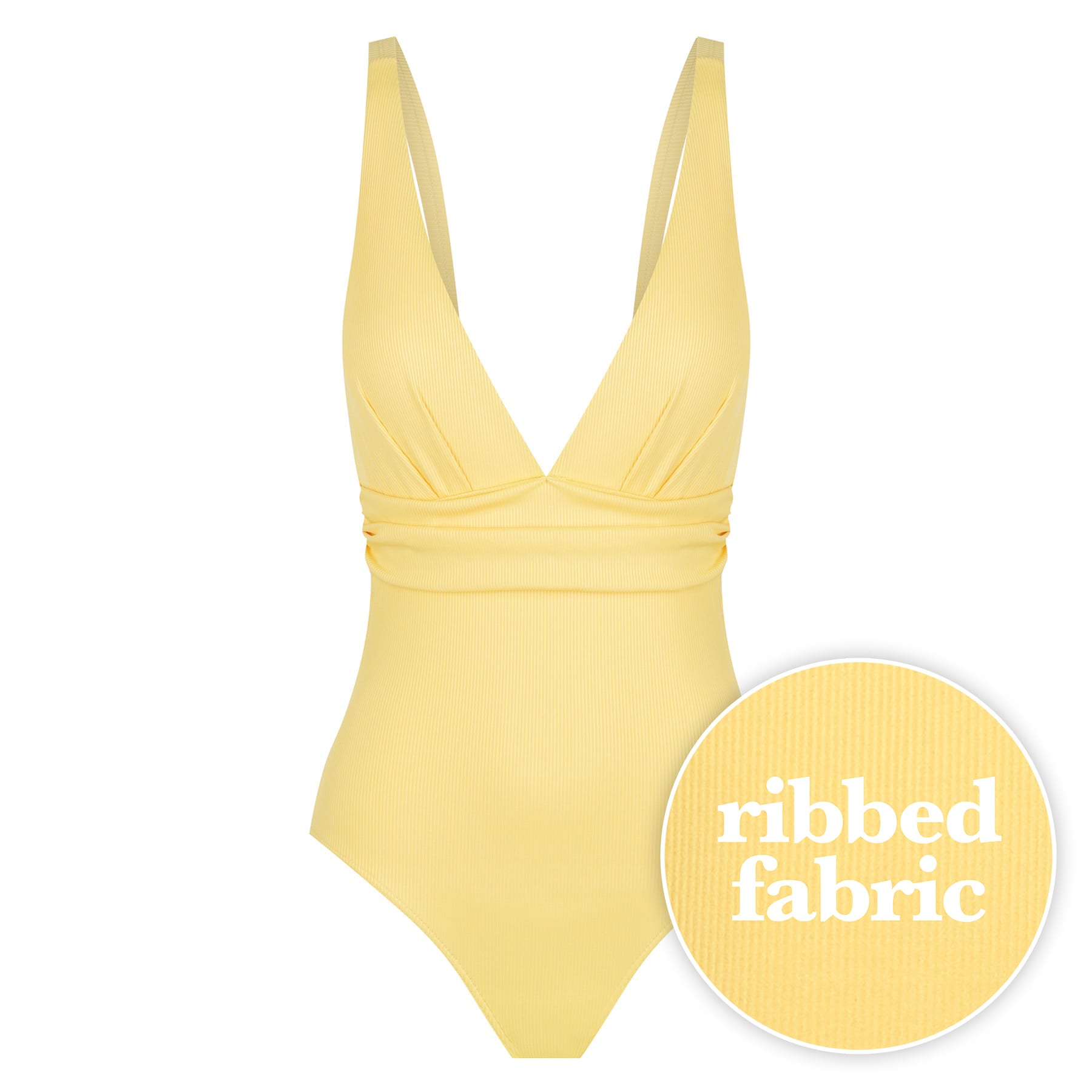 Gwen One Piece Final Sale - Sunshine Yellow Ribbed