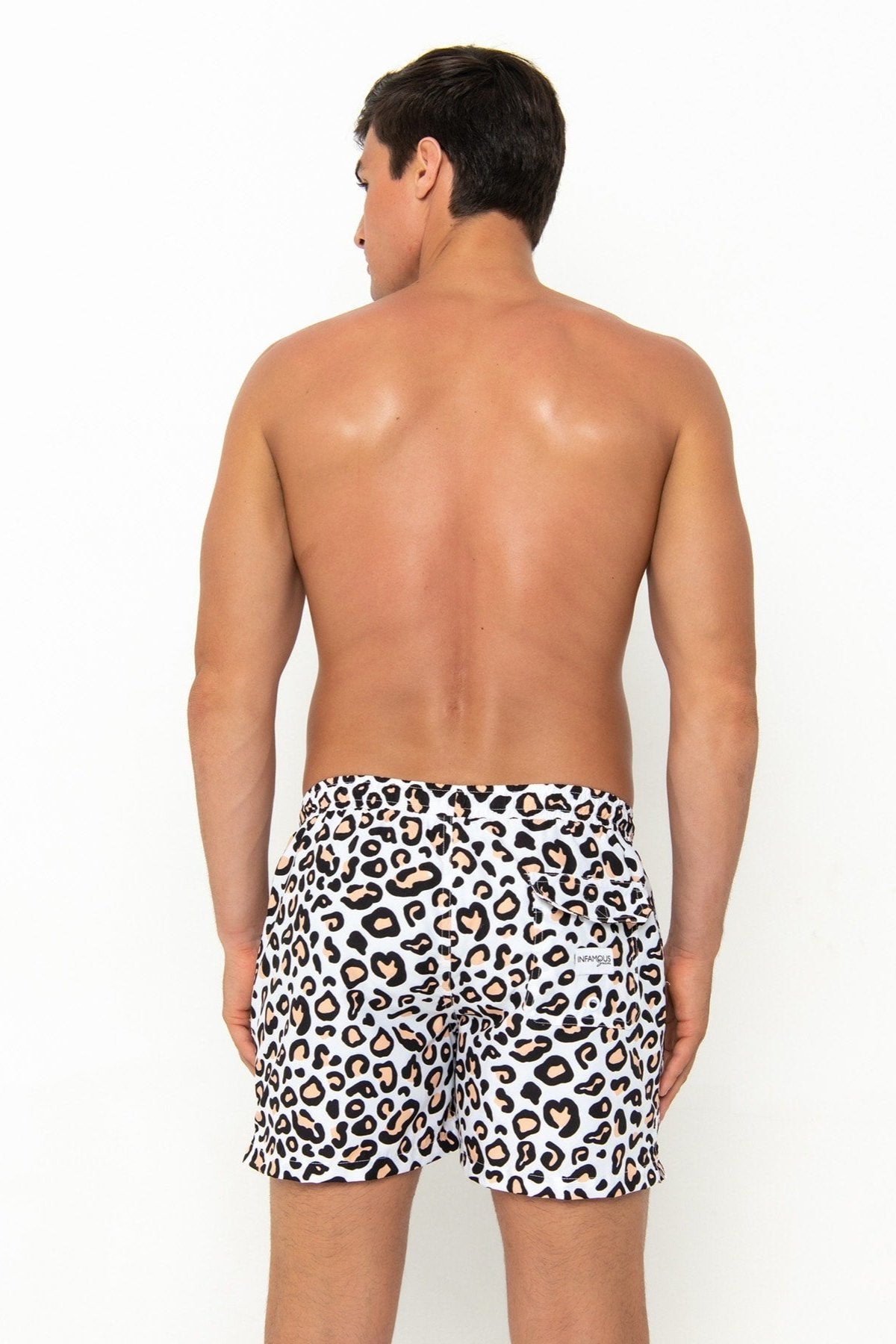 Infamous Swim Hank Board Short in Safari Leopard