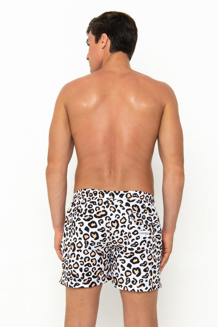 Infamous Swim Hank Board Short in Safari Leopard