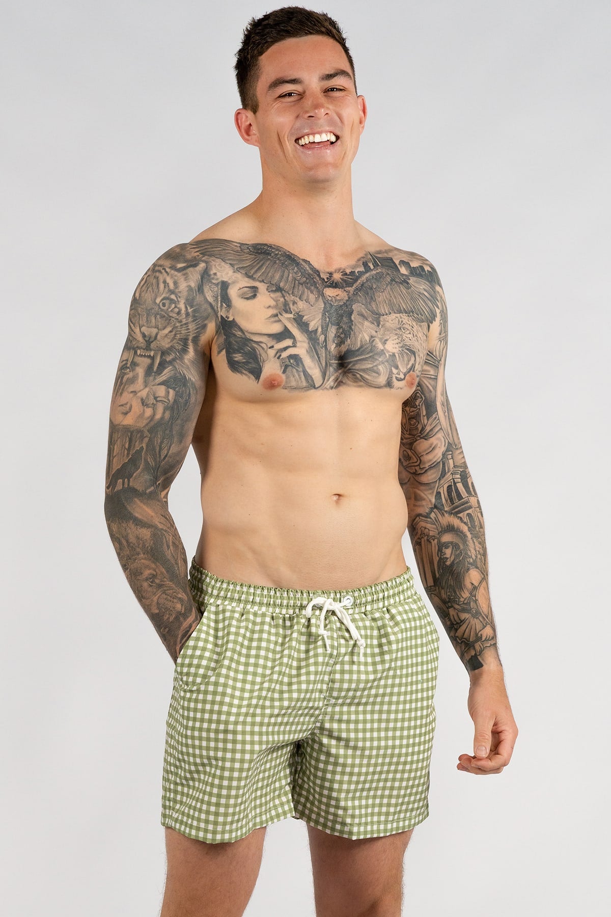 Hank Board Shorts - Alice Green Grass