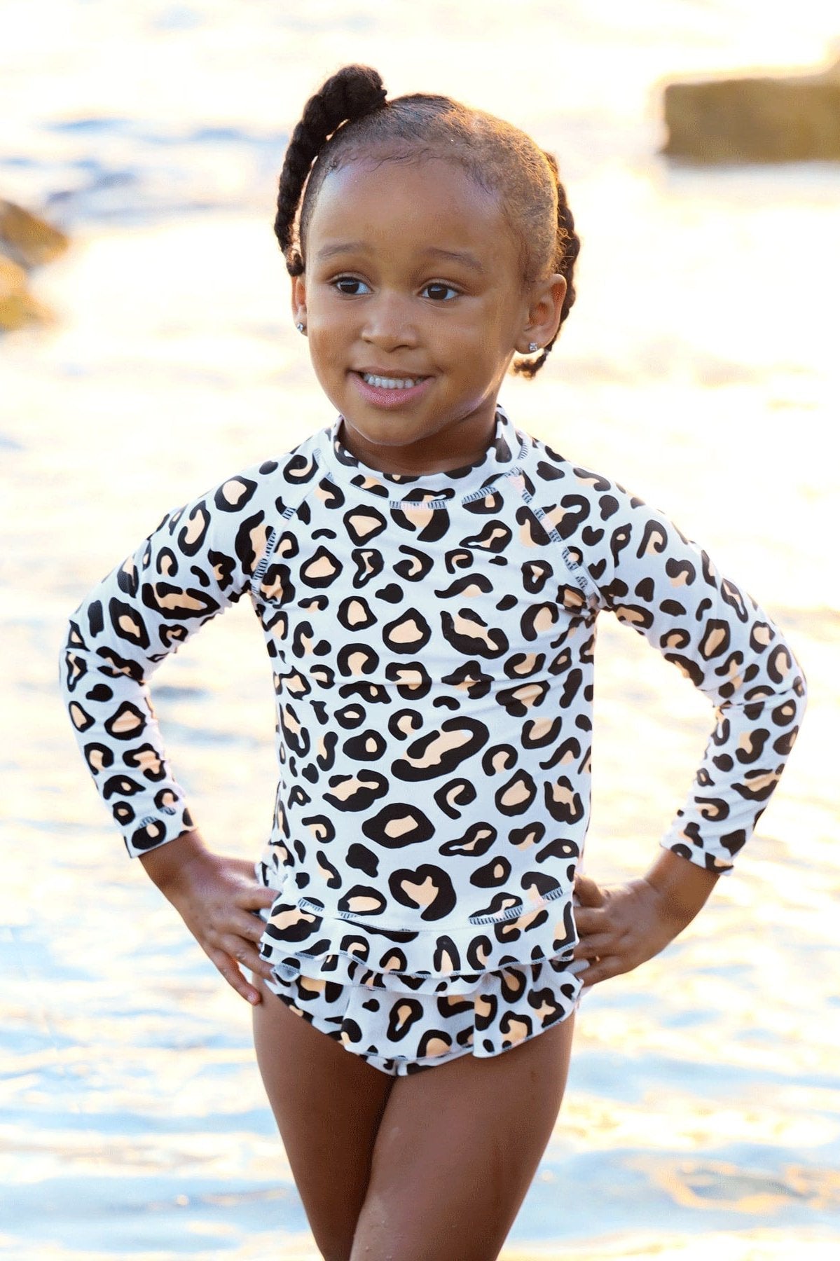 Infamous Swim Mini Annie Rashie in Safari Leopard