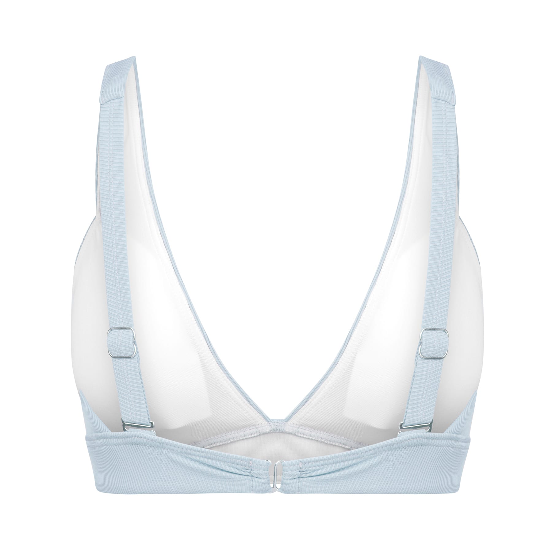 Lola Triangle Top FINAL SALE - Baby Blue Ribbed
