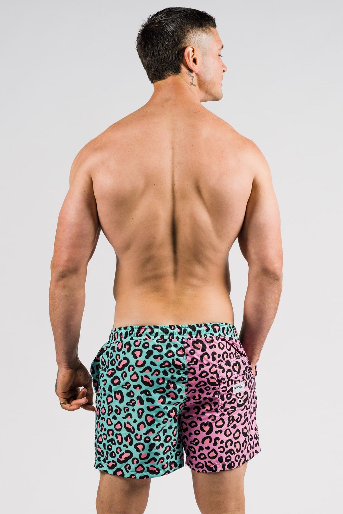 Hank Board Shorts Final Sale - Melon Berry Leopard