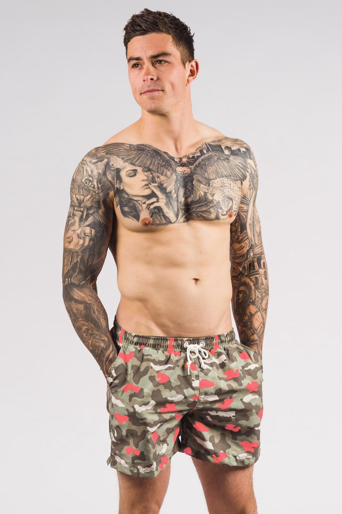 Hank Board Shorts Final Sale - Neon Camo