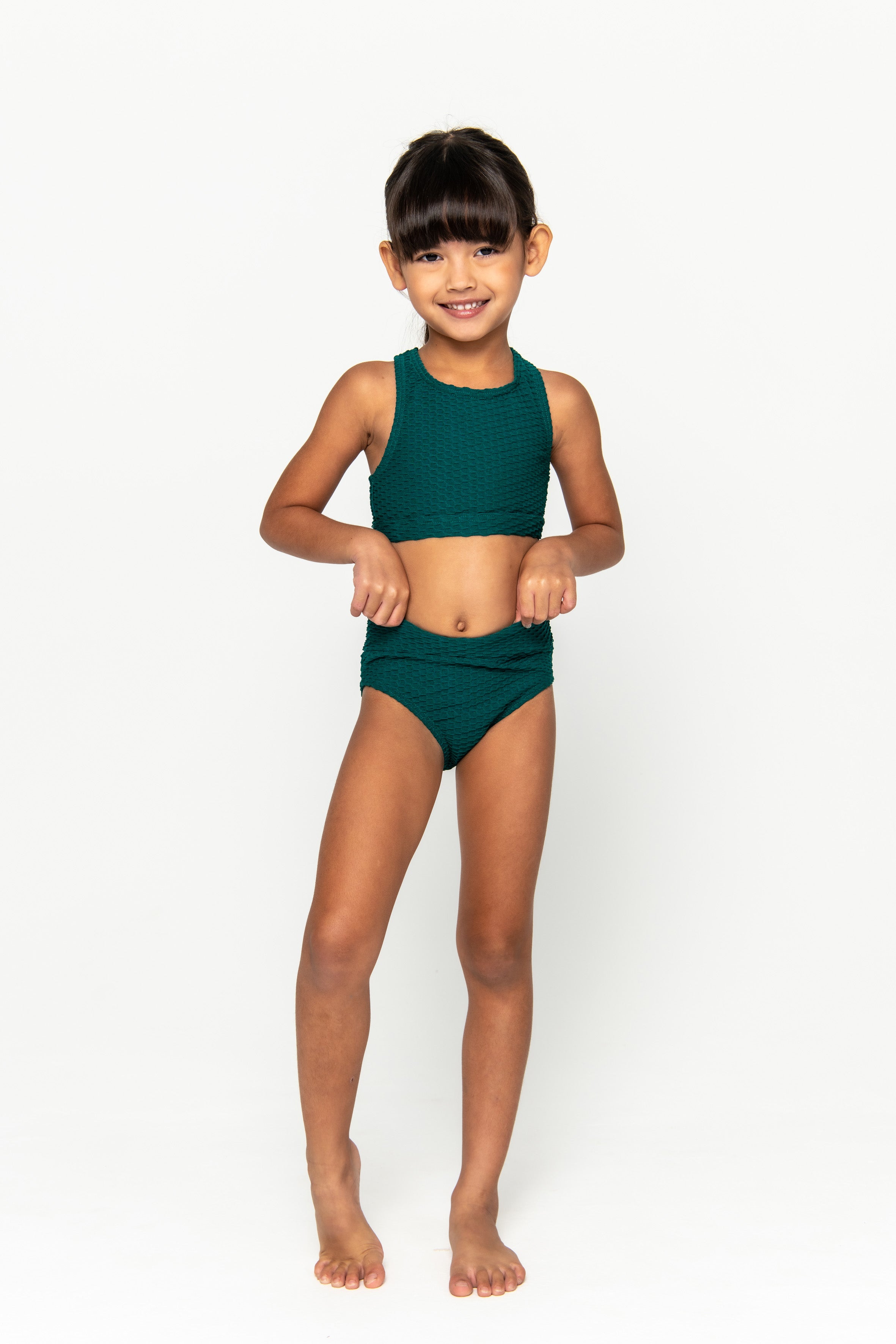 Mini Gia Bikini Set Final Sale - Emerald Waffle