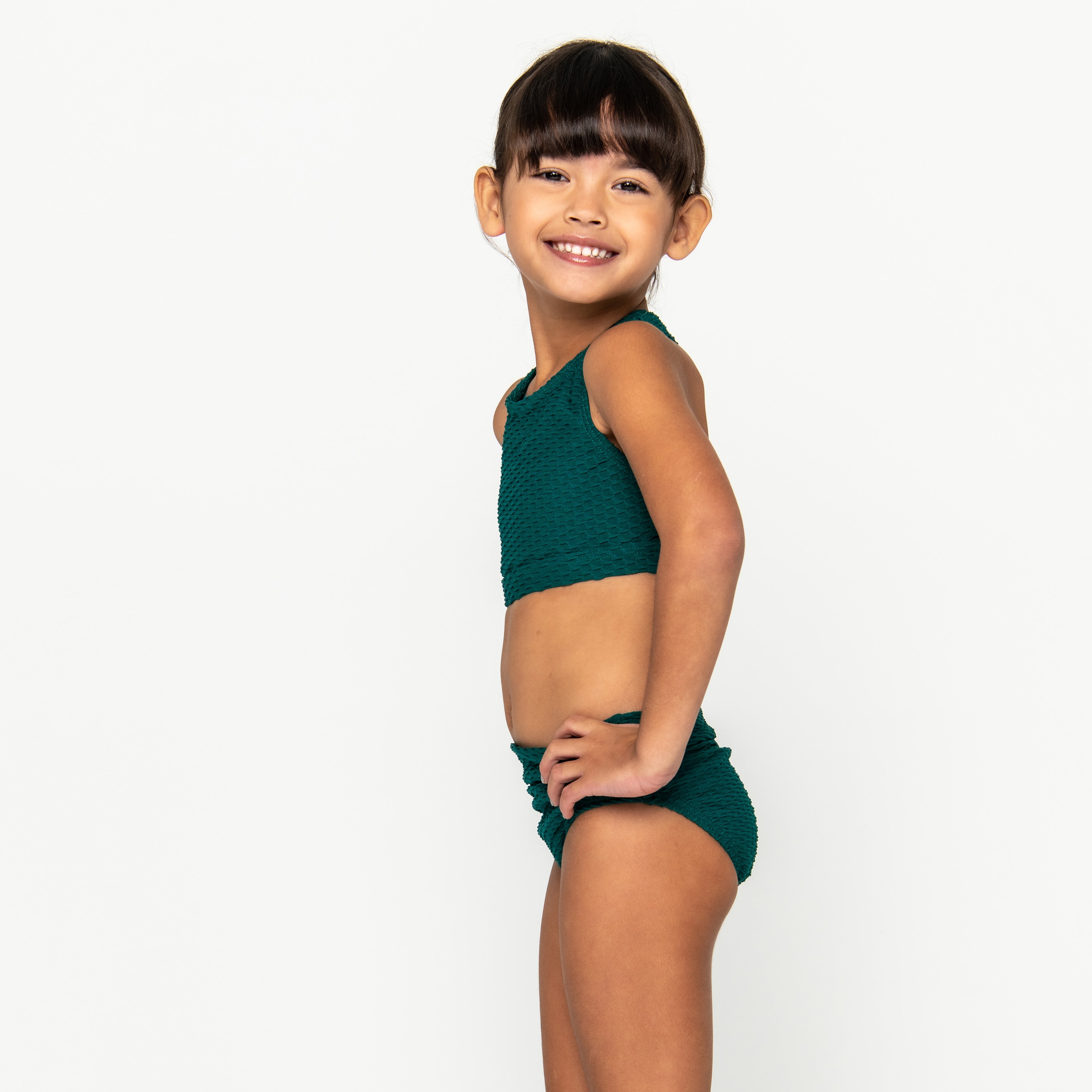 Mini Gia Bikini Set Final Sale - Emerald Waffle