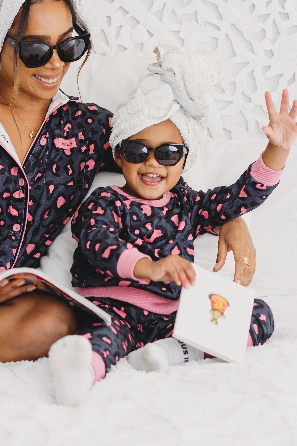 Mini Bessie PJ Set - Stone Leopard