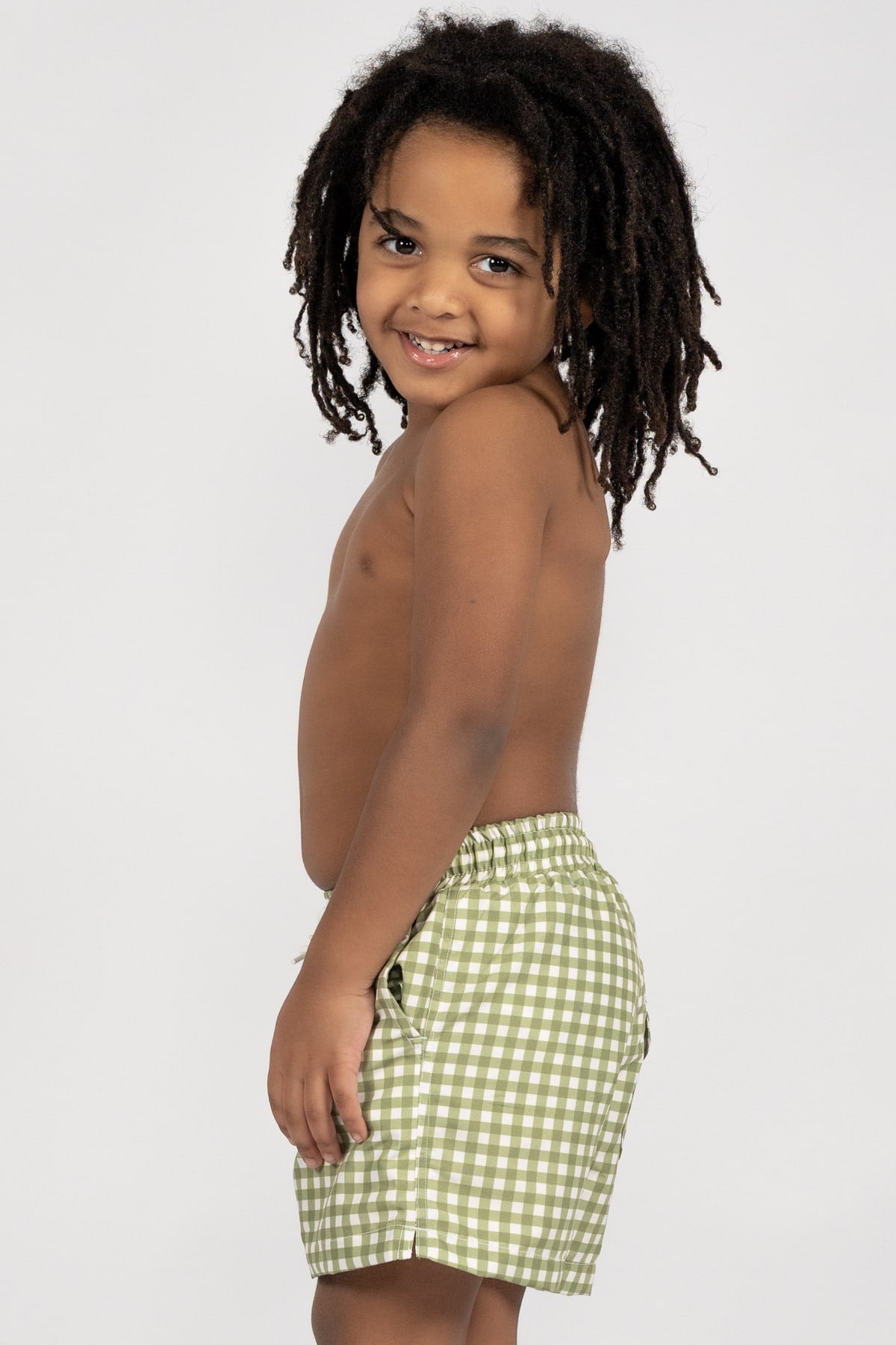 Mini Hank Board Shorts Final Sale - Alice Green Grass