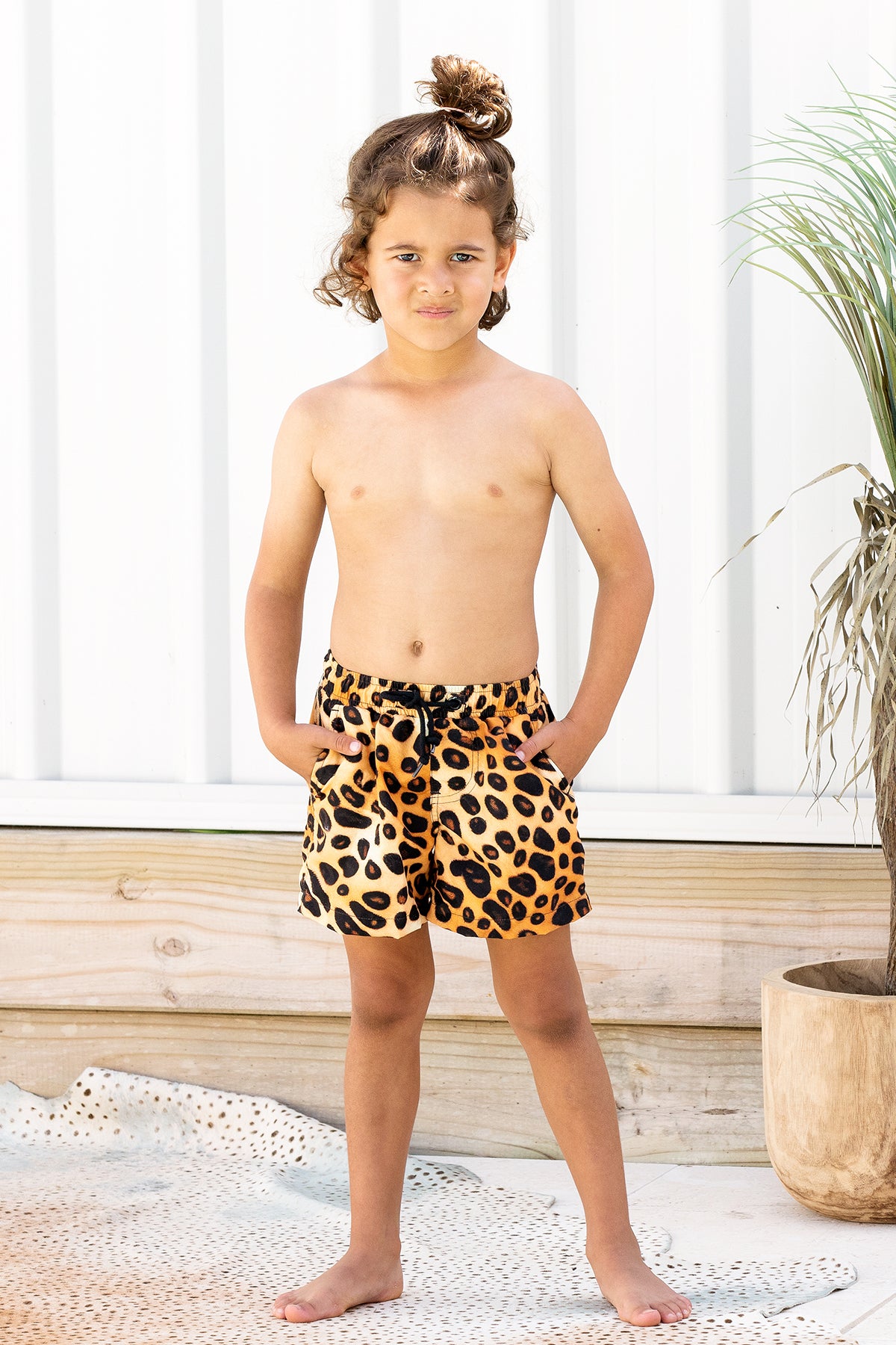 Mini Hank Board Shorts Final Sale - Cheetah Fever