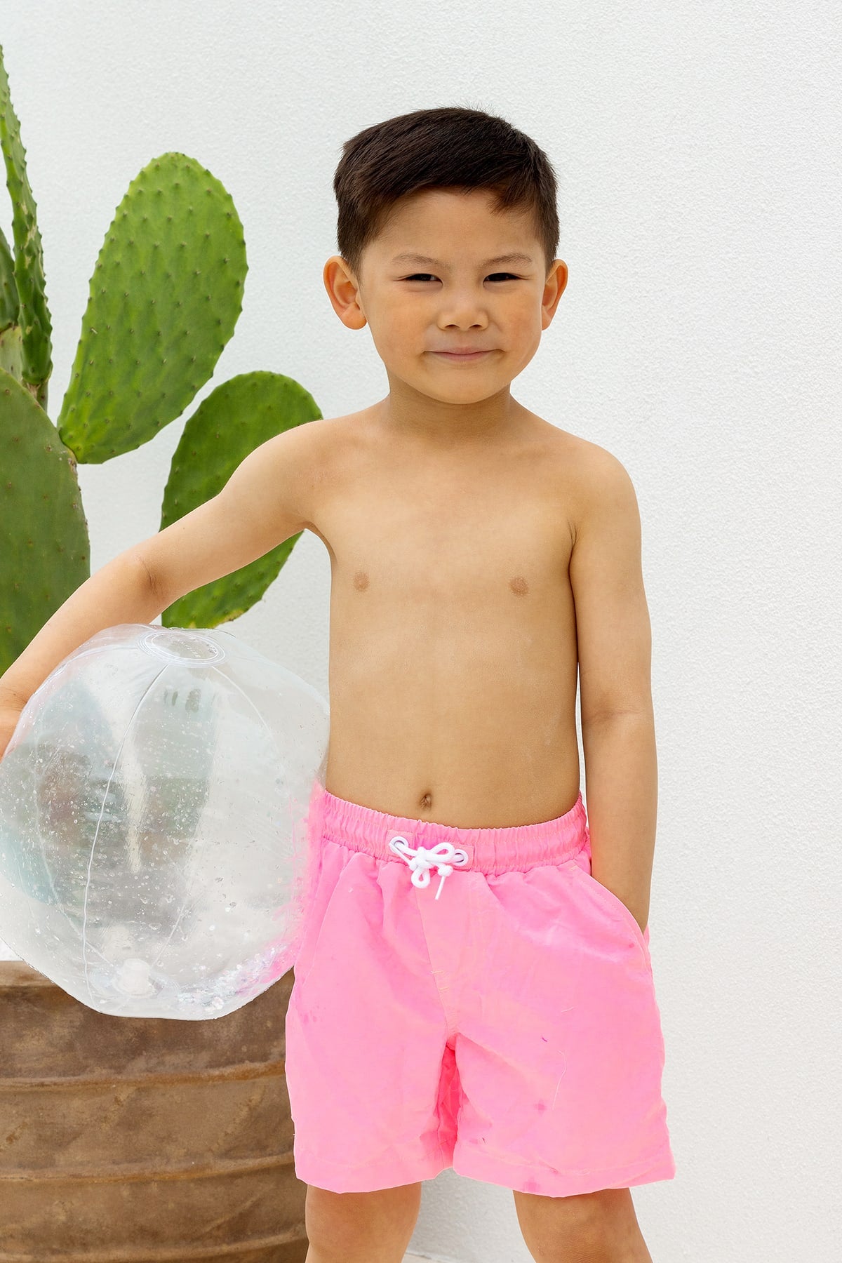 Mini Hank Board Shorts Final Sale - Fluro Powder Puff