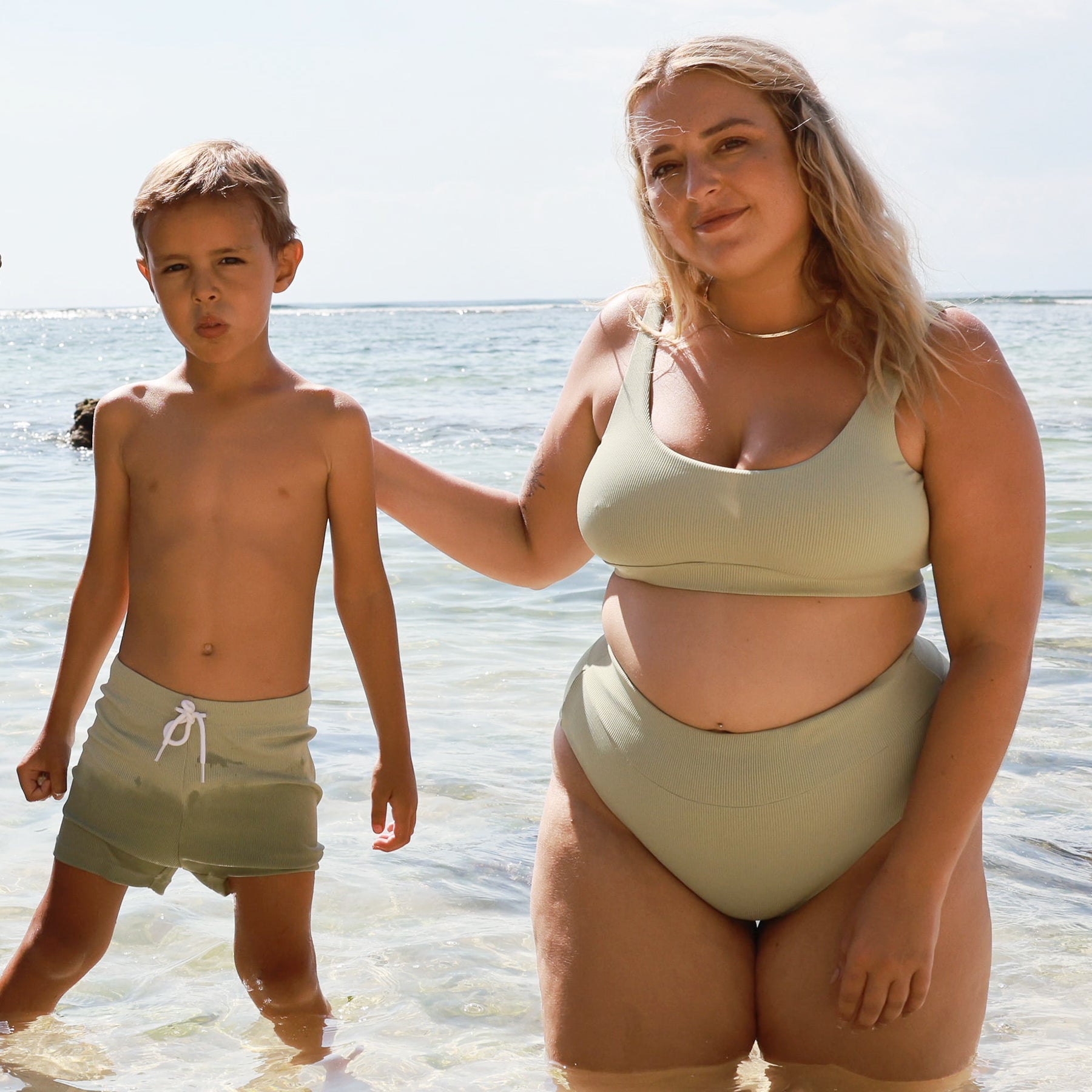 Ginger Bikini Bottom FINAL SALE - Sage Green Ribbed