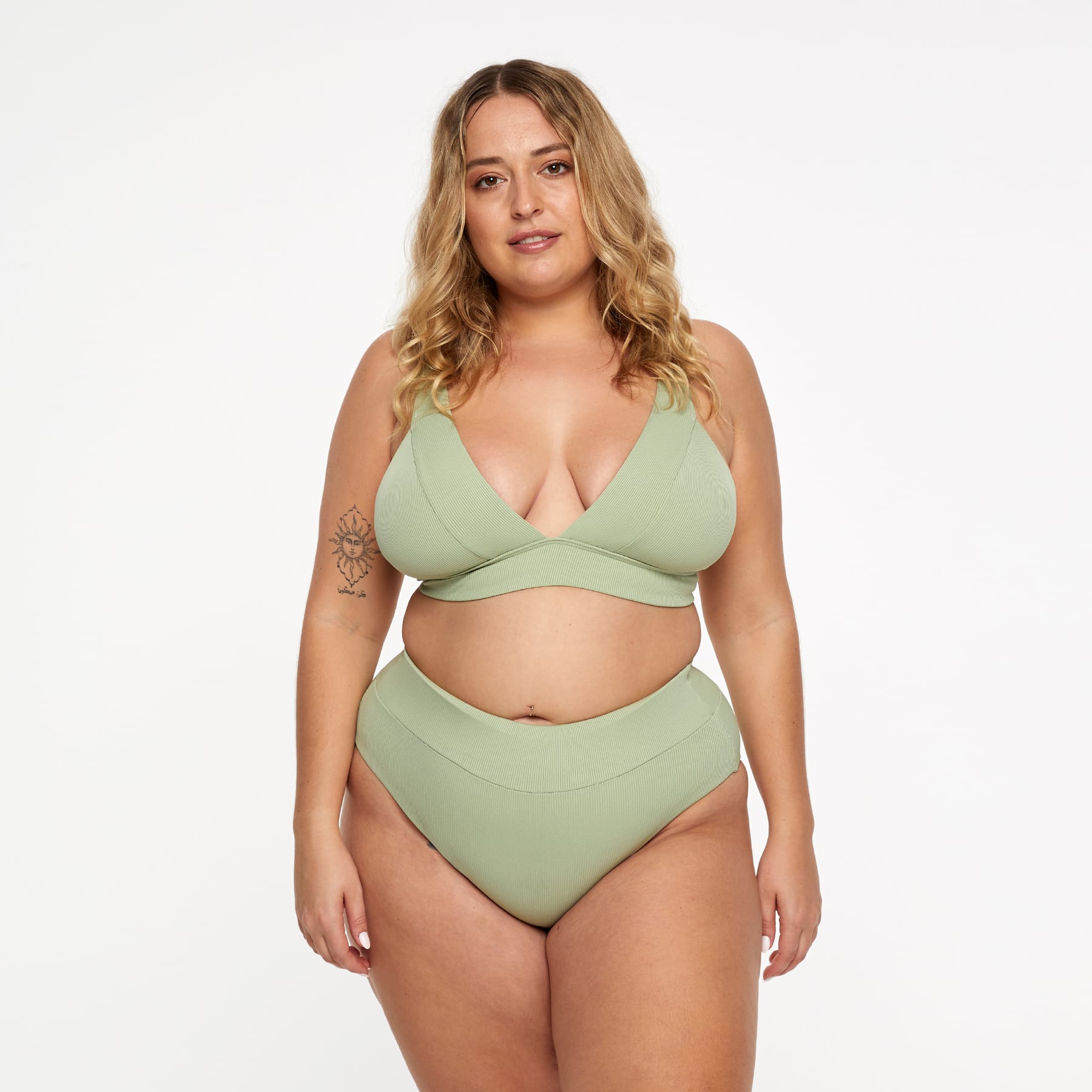 Ginger Bikini Bottom FINAL SALE - Sage Green Ribbed