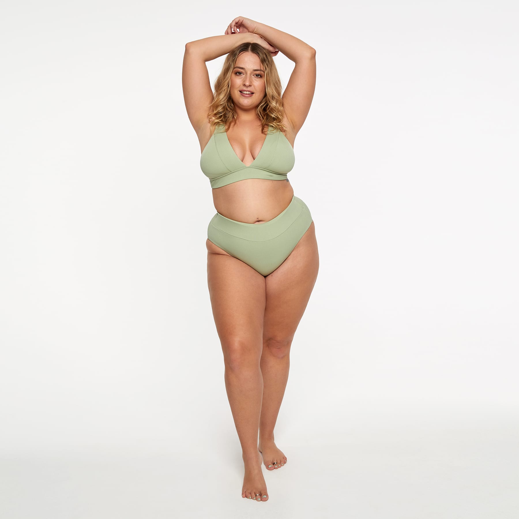 Ginger Bikini Bottom FINAL SALE - Sage Green Ribbed