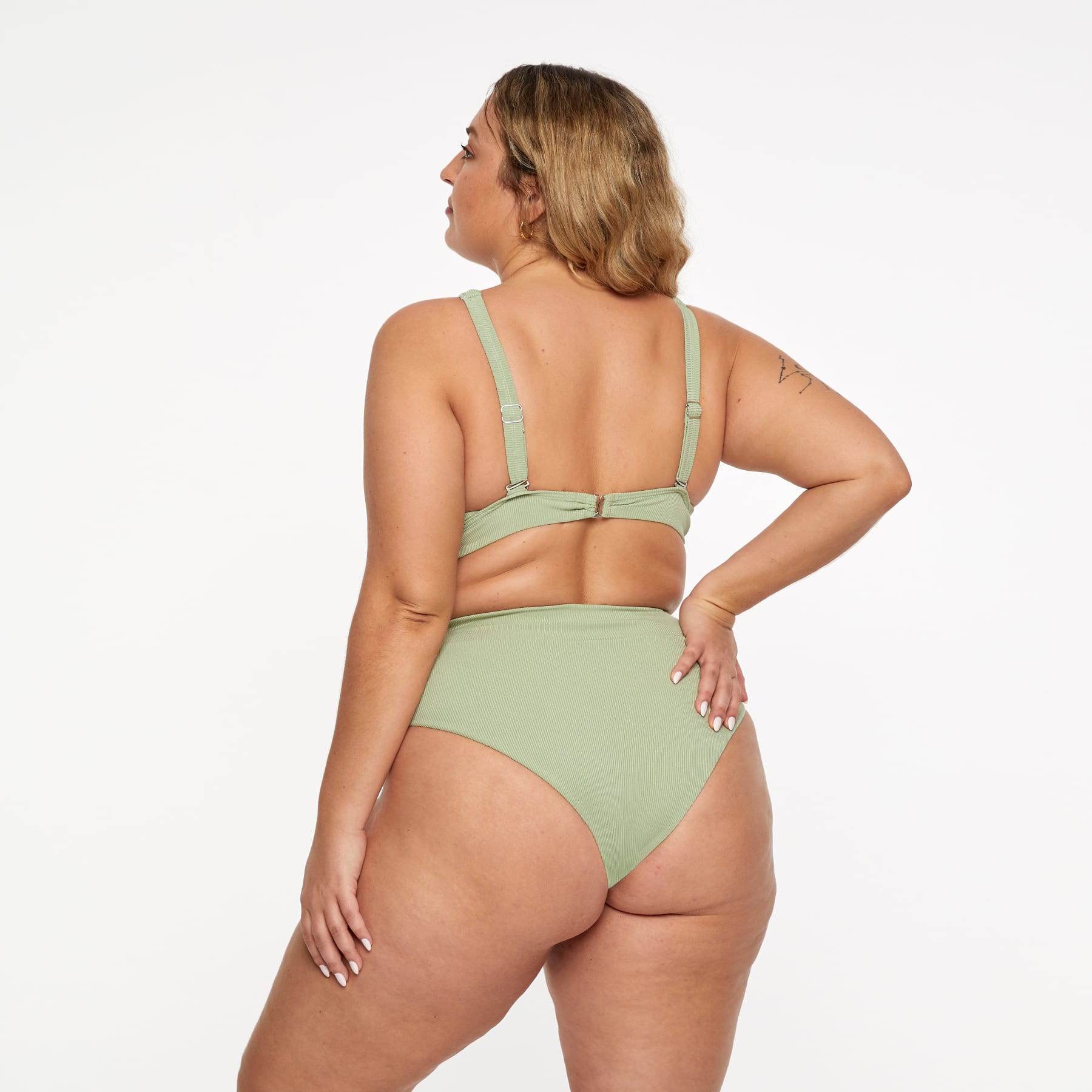 Ginger Bikini Bottom FINAL SALE - Sage Green Ribbed