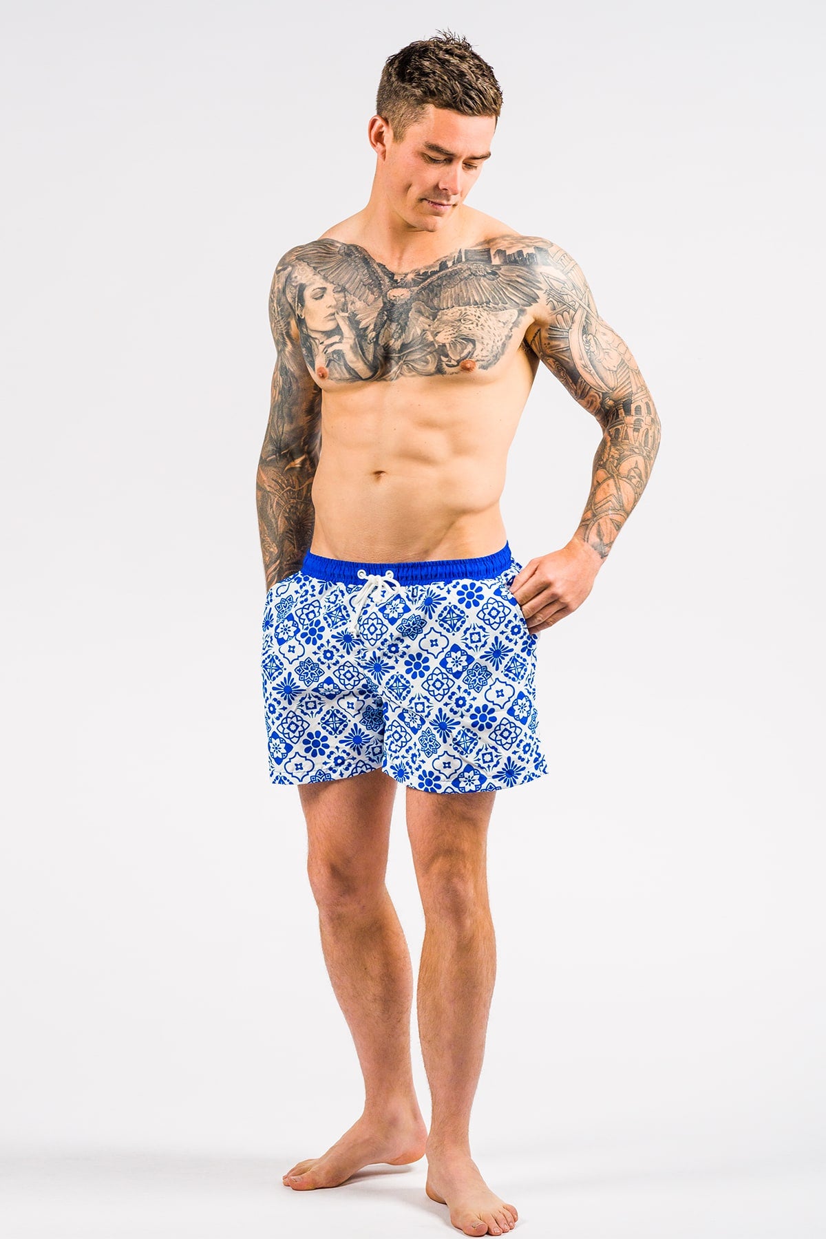 Hank Board Shorts Final Sale - Aegean White