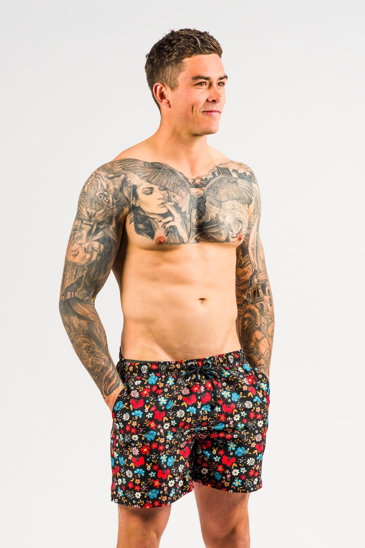 Hank Board Shorts Final Sale - Daisy Chain Choc