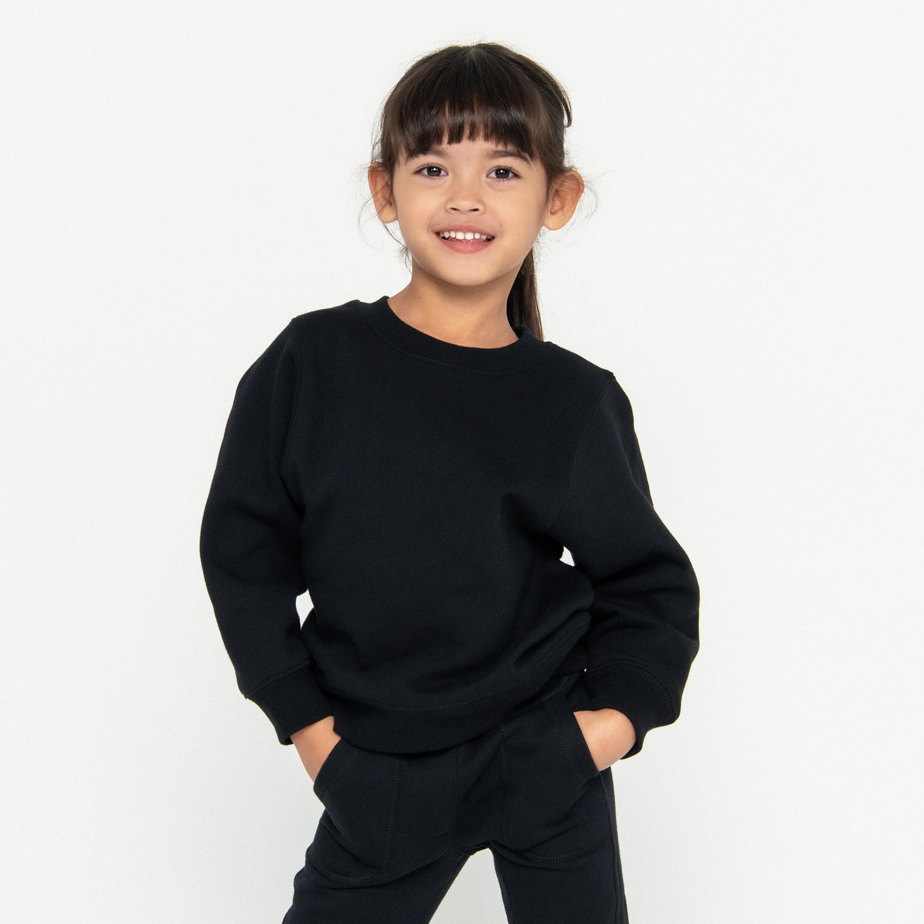 Mini Signature Sweatshirt Final Sale - Black & Fairy Floss