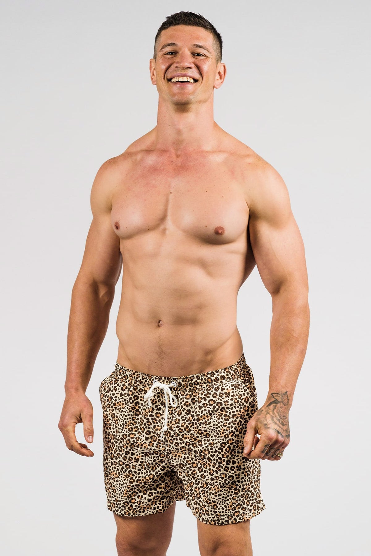 Hank Board Shorts Final Sale - Luxe Leopard