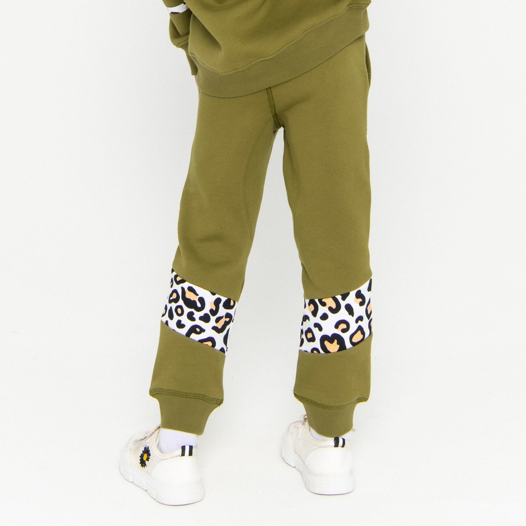 Mini Track Pant Spliced Final Sale - Olive Martini