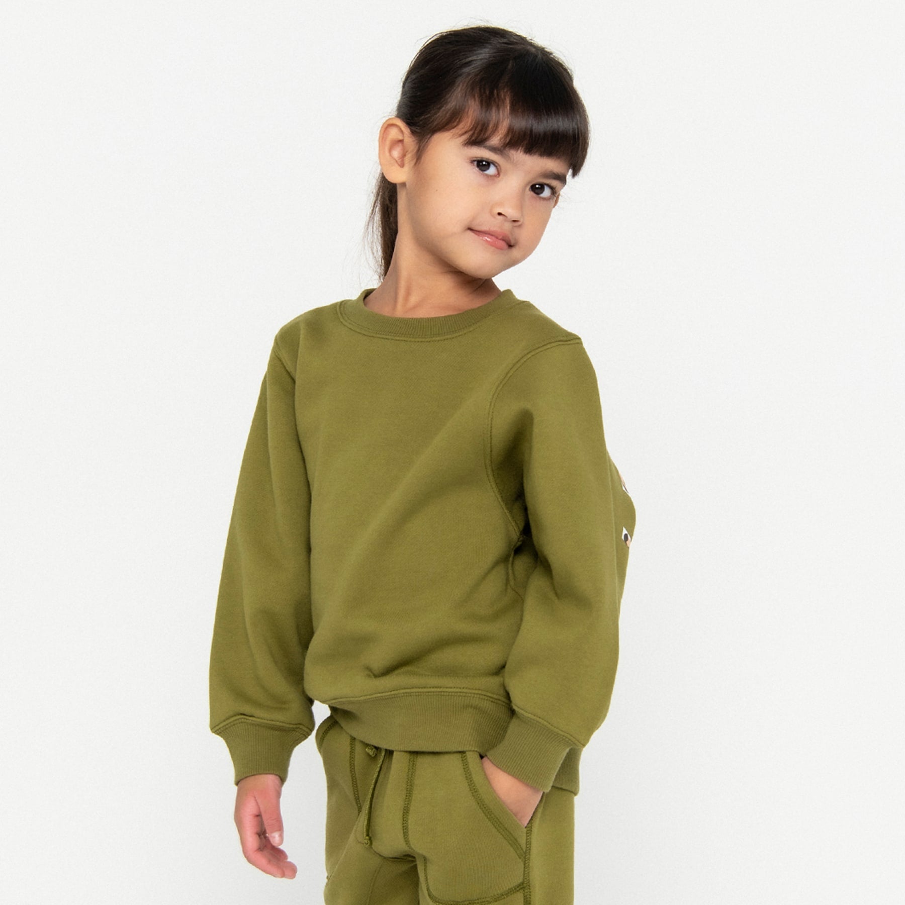 Mini Signature Sweatshirt Final Sale - Olive Martini