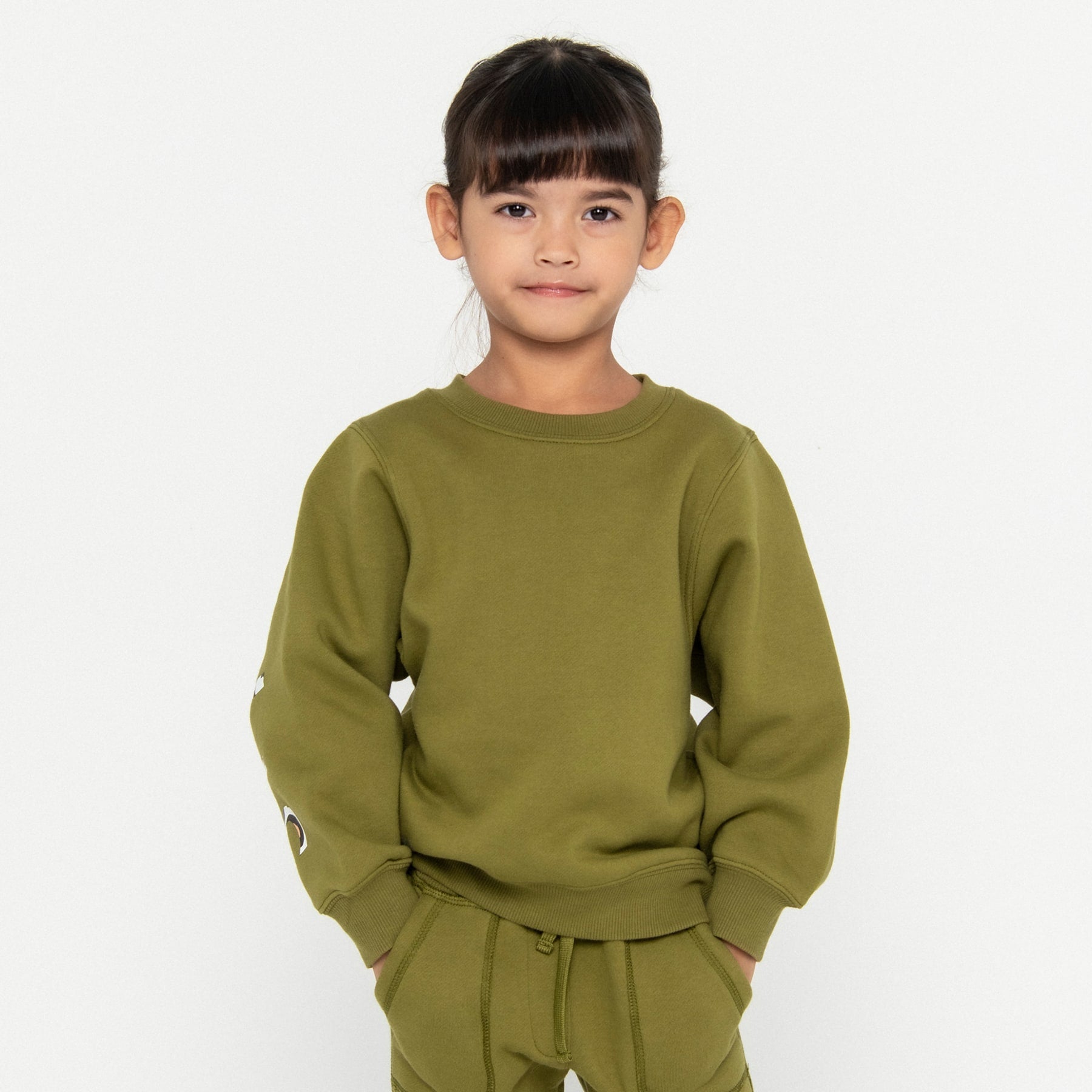 Mini Signature Sweatshirt Final Sale - Olive Martini